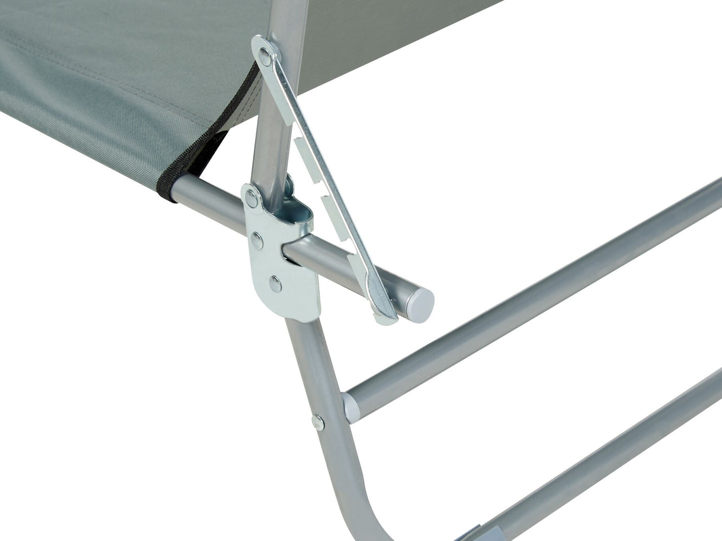 Steel Reclining Sun Lounger with Canopy Grey FOLIGNO