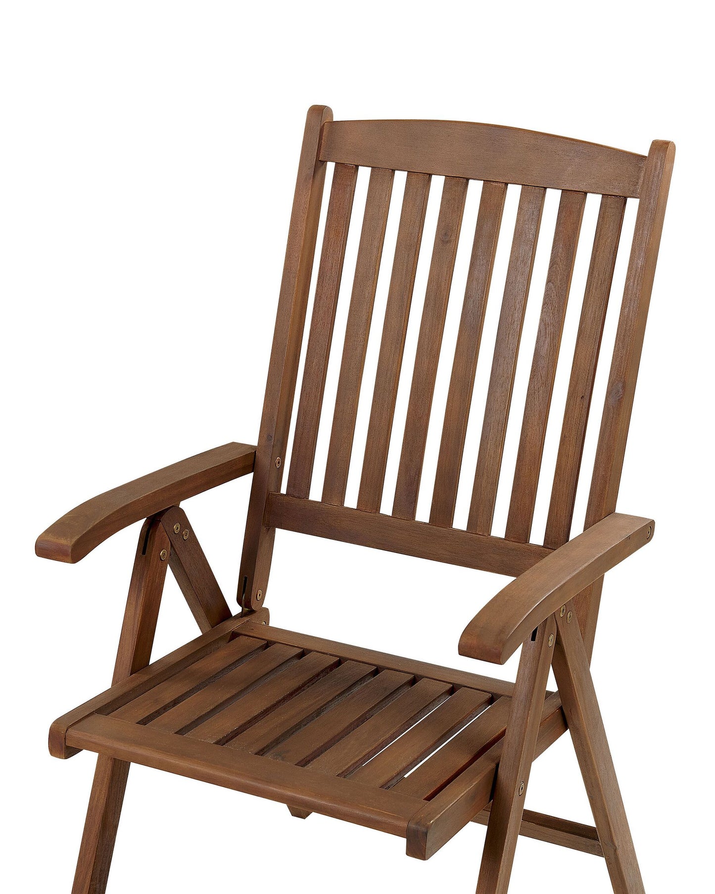 Set of 2 Garden Chairs with Cushions AMANTEA Acacia Wood Off-White