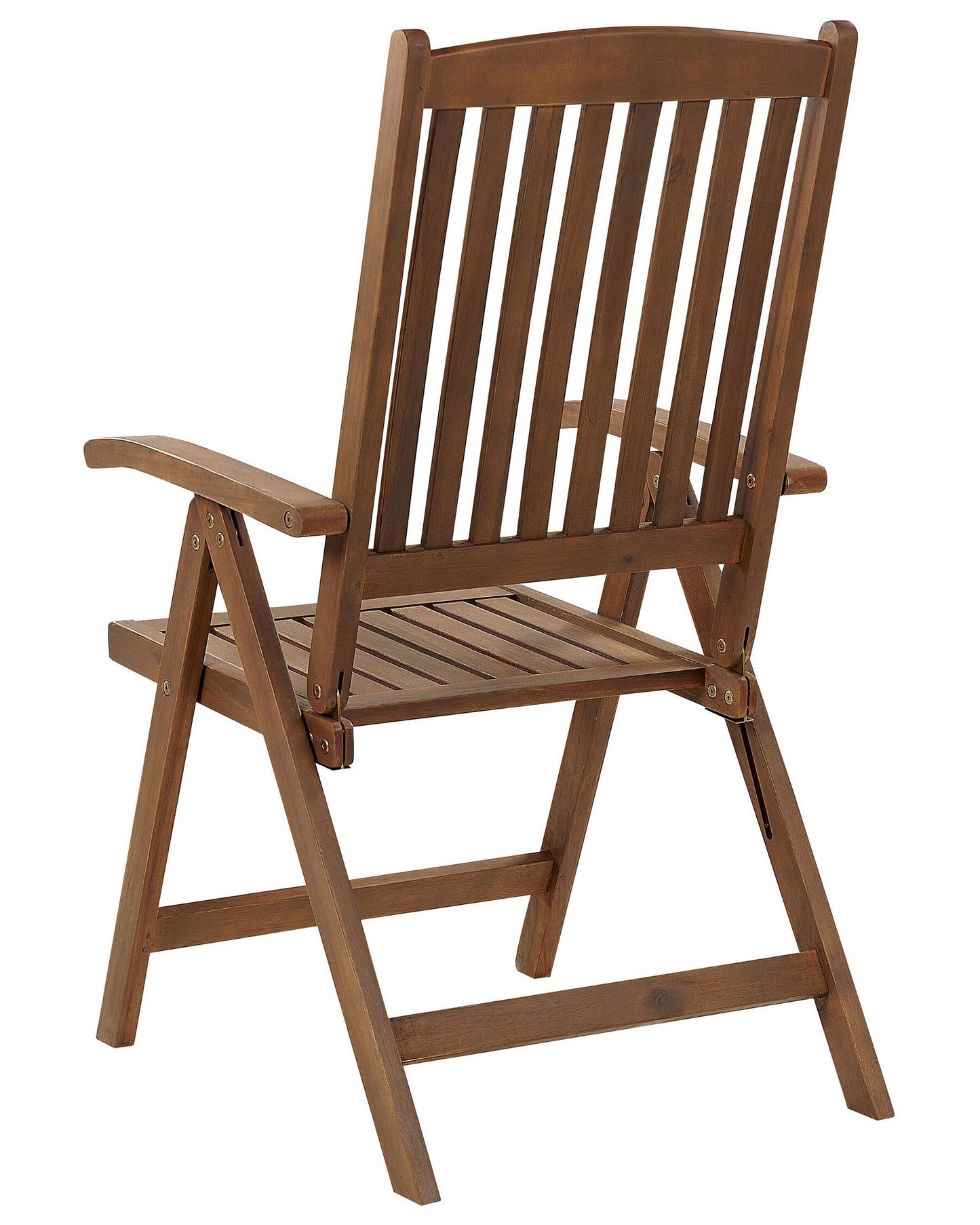 Set of 6 Garden Chairs with Cushions AMANTEA Acacia Wood Red
