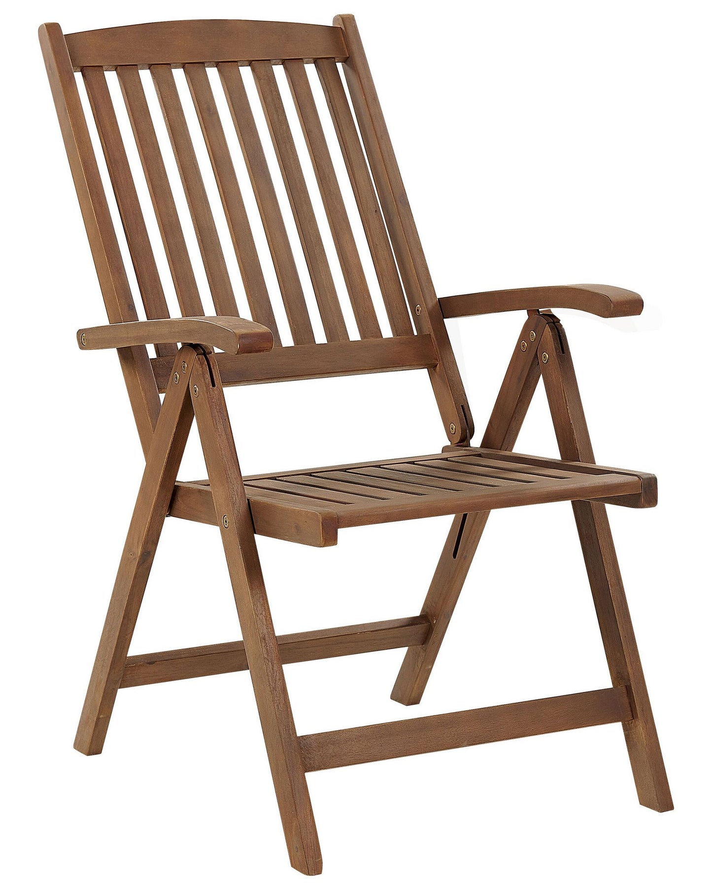 Set of 6 Garden Chairs with Cushions AMANTEA Acacia Wood Off-White