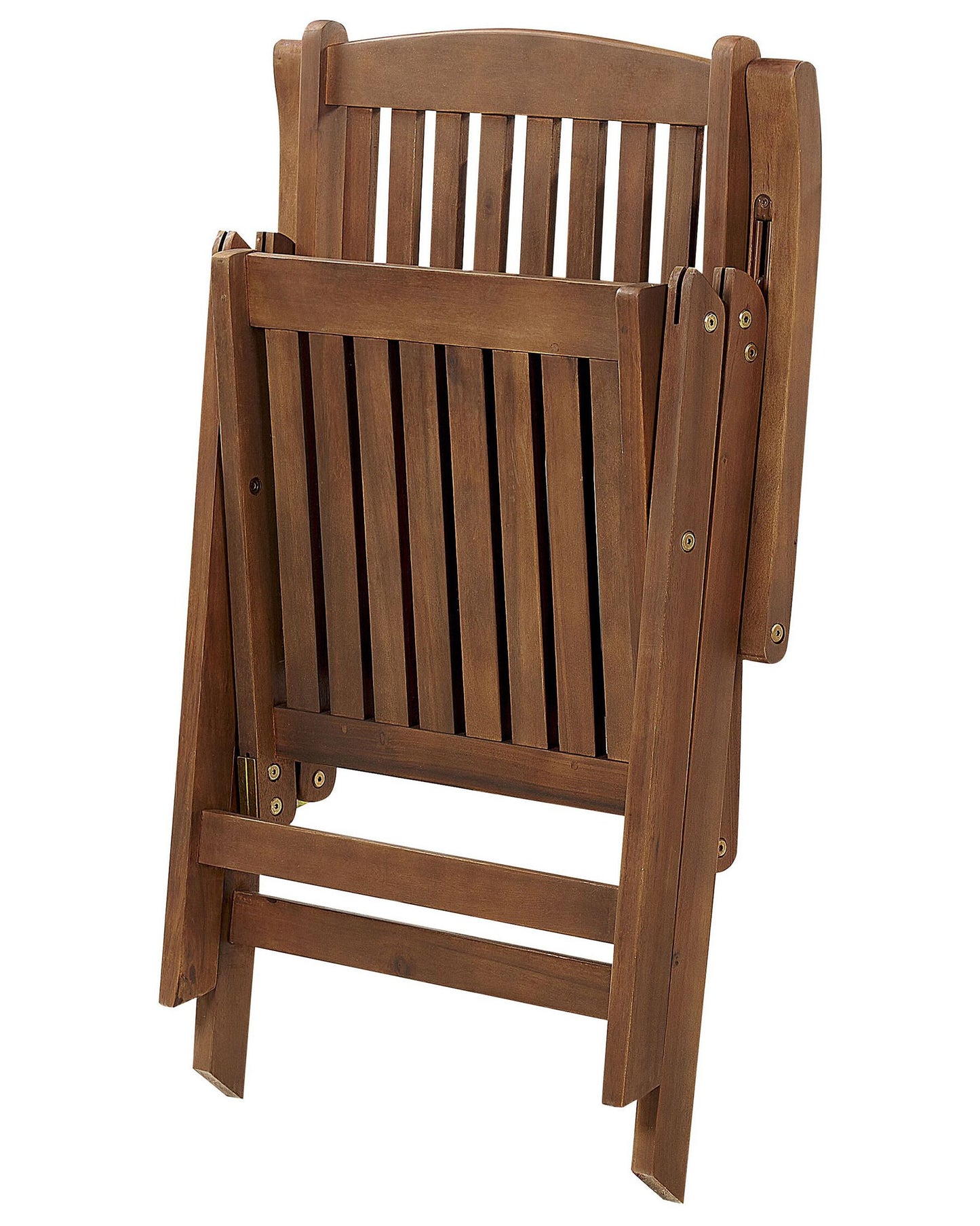 Set of 6 Garden Chairs with Cushions AMANTEA Acacia Wood Grey