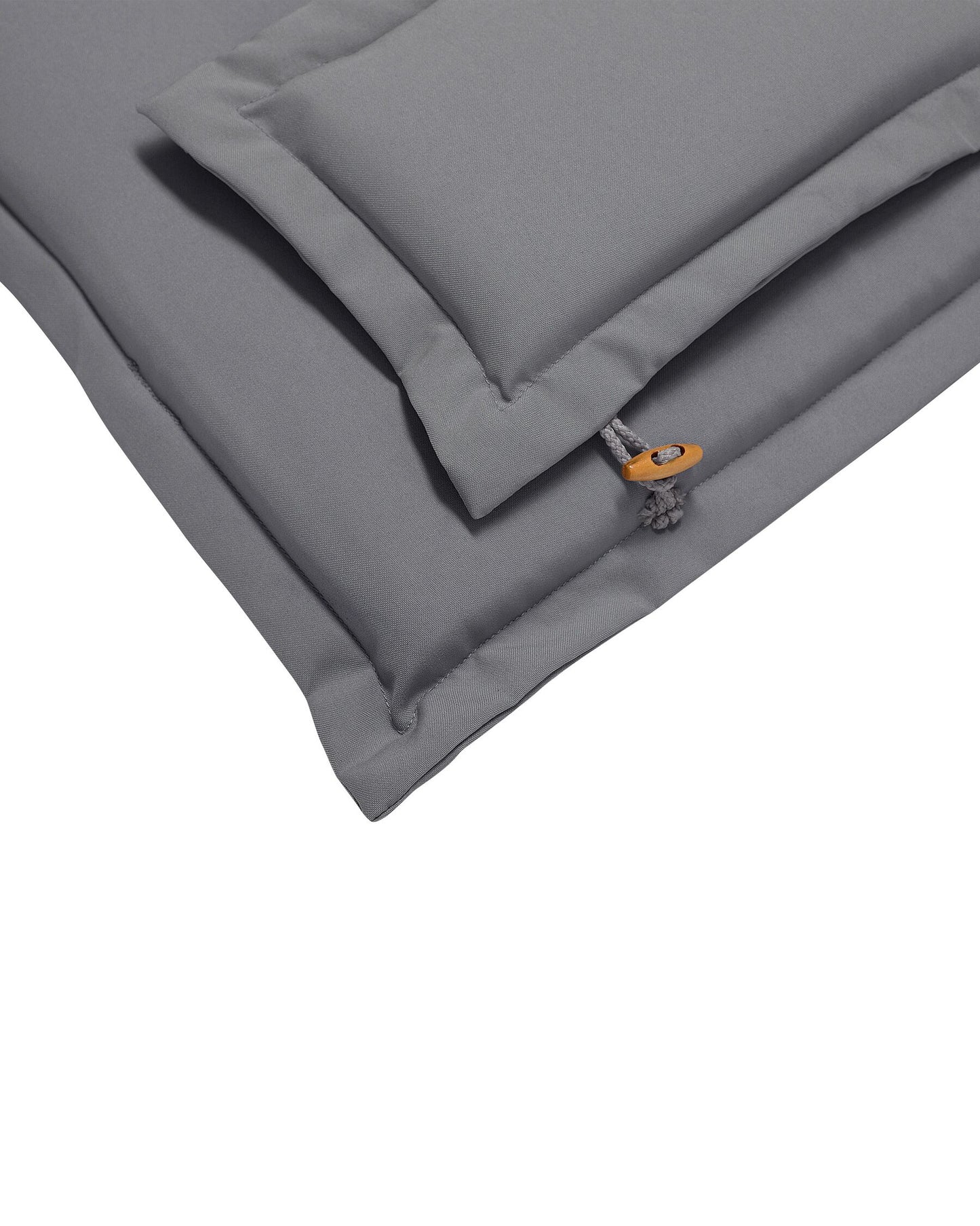 Set of 6 Garden Chairs with Cushions AMANTEA Acacia Wood Grey