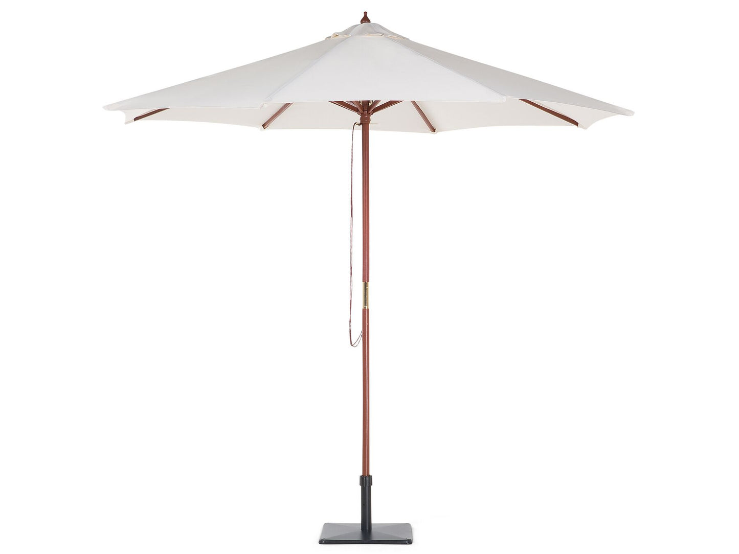 Garden Dining Set 6 Seater AMANTEA with Parasol Acacia Wood Beige