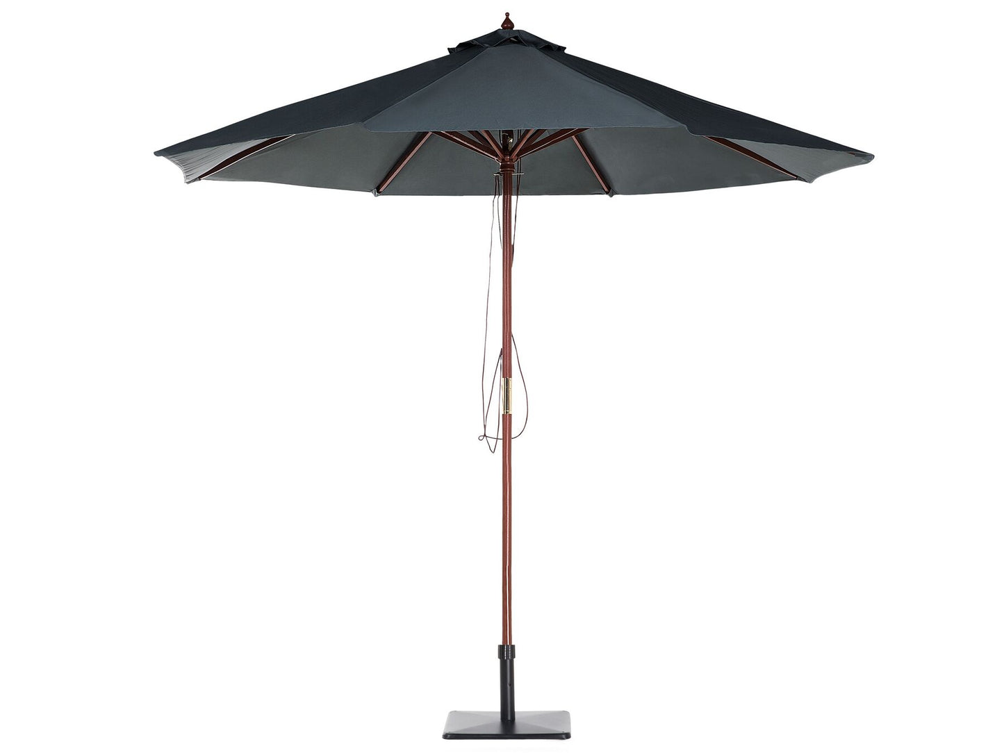 Garden Dining Set 6 Seater AMANTEA with Parasol Acacia Wood Grey