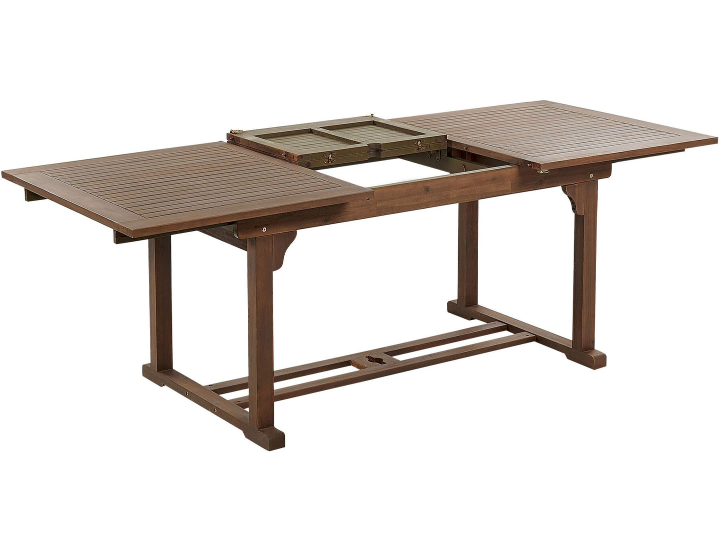 Garden Dining Set 6 Seater AMANTEA with Parasol Acacia Wood Green