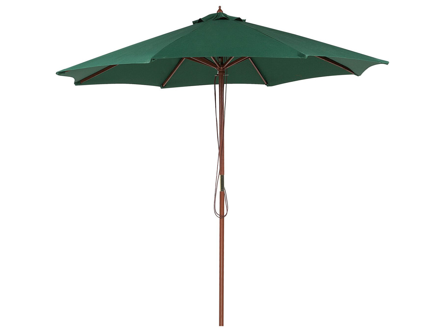 Garden Dining Set 6 Seater AMANTEA with Parasol Acacia Wood Green