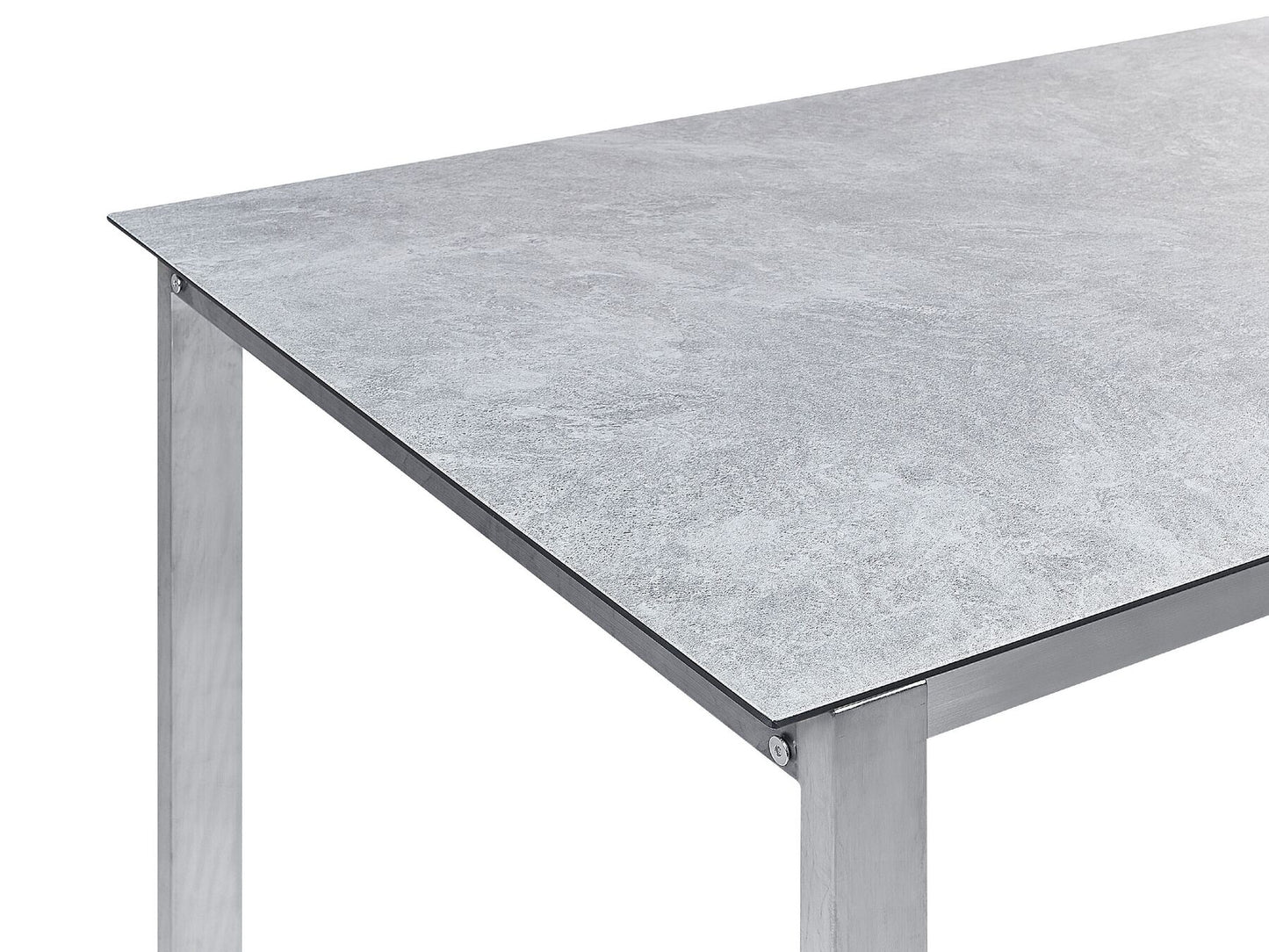 Garden Dining Set 6 Seater COSOLETO/GROSSETO Tempered Glass Marble Effect Grey