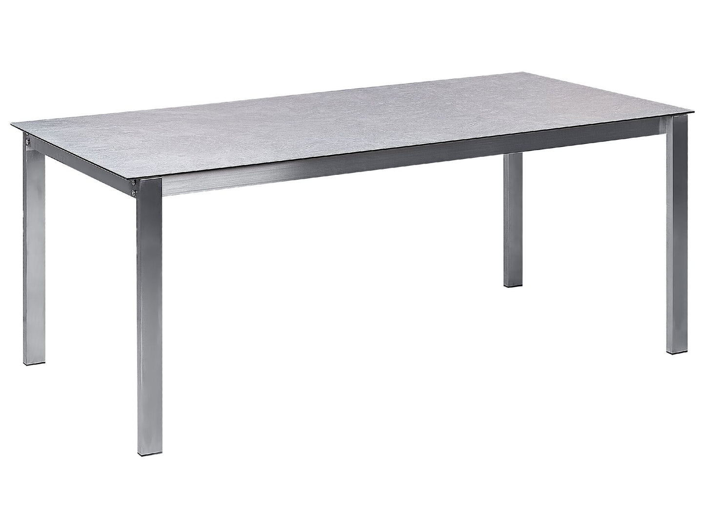 4 Seater Garden Dining Set Grey Glass Top with Grey Chairs COSOLETO/GROSSETO