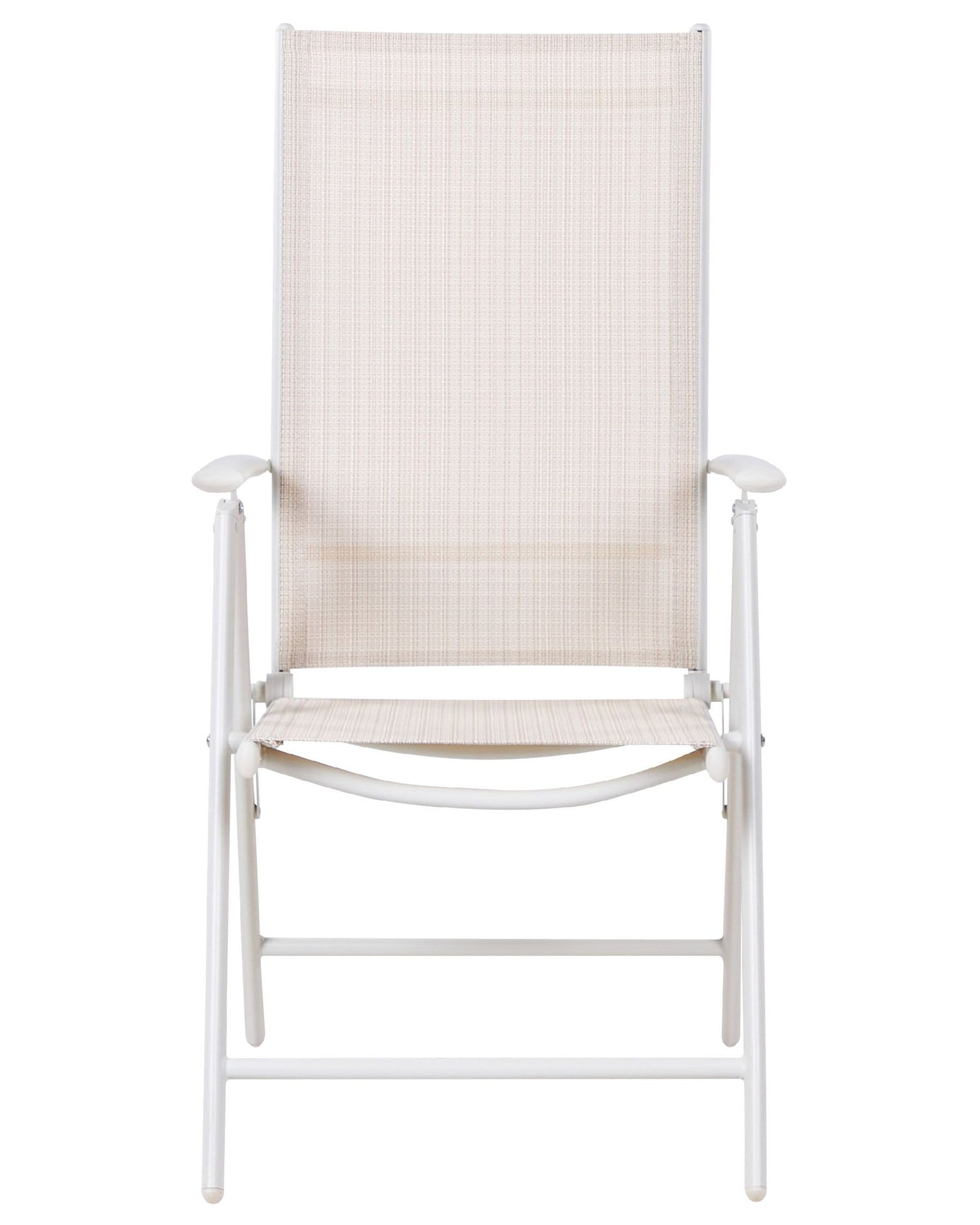Set of 6 Garden Chairs CATANIA Metal Beige