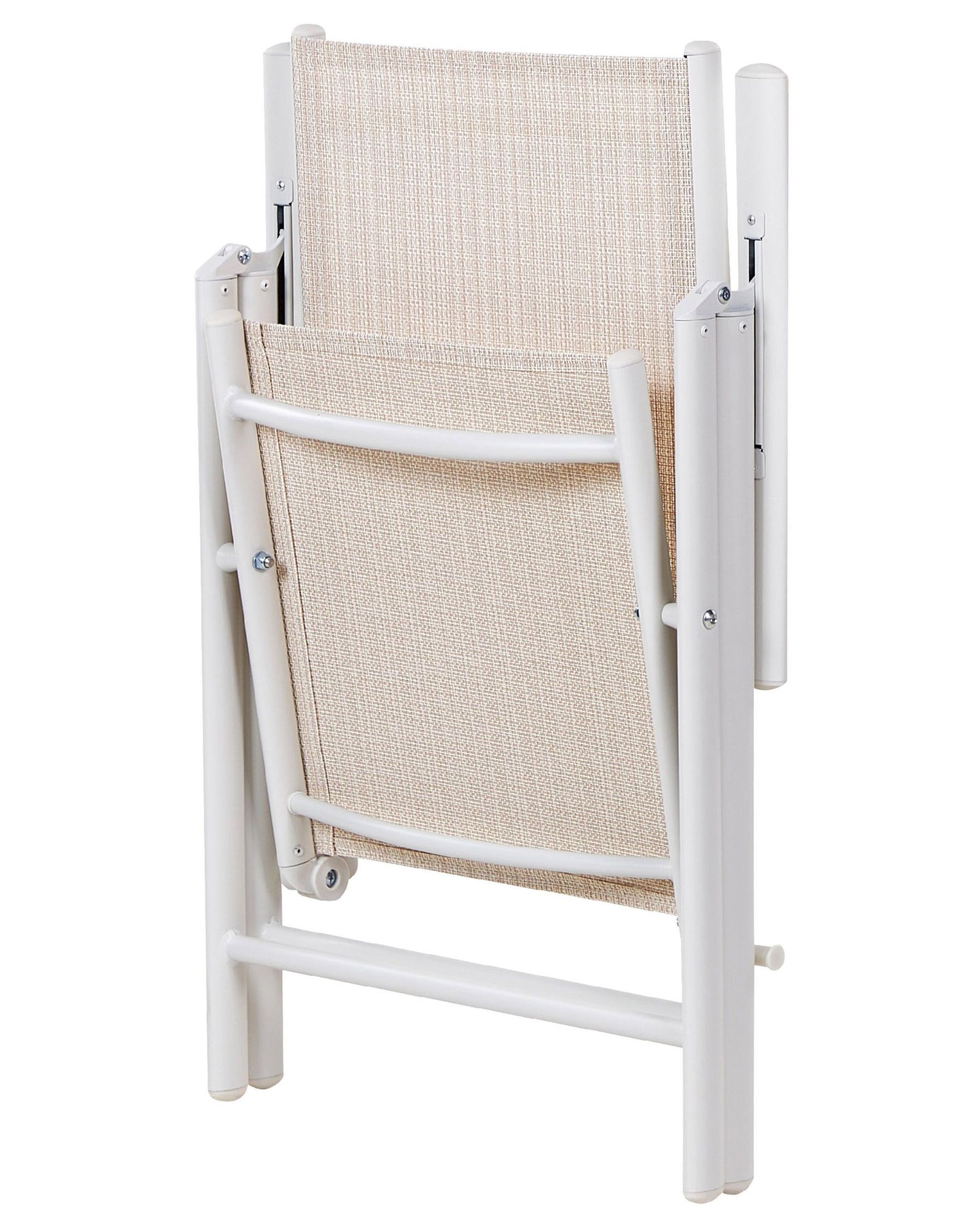 Set of 6 Garden Chairs CATANIA Metal Beige