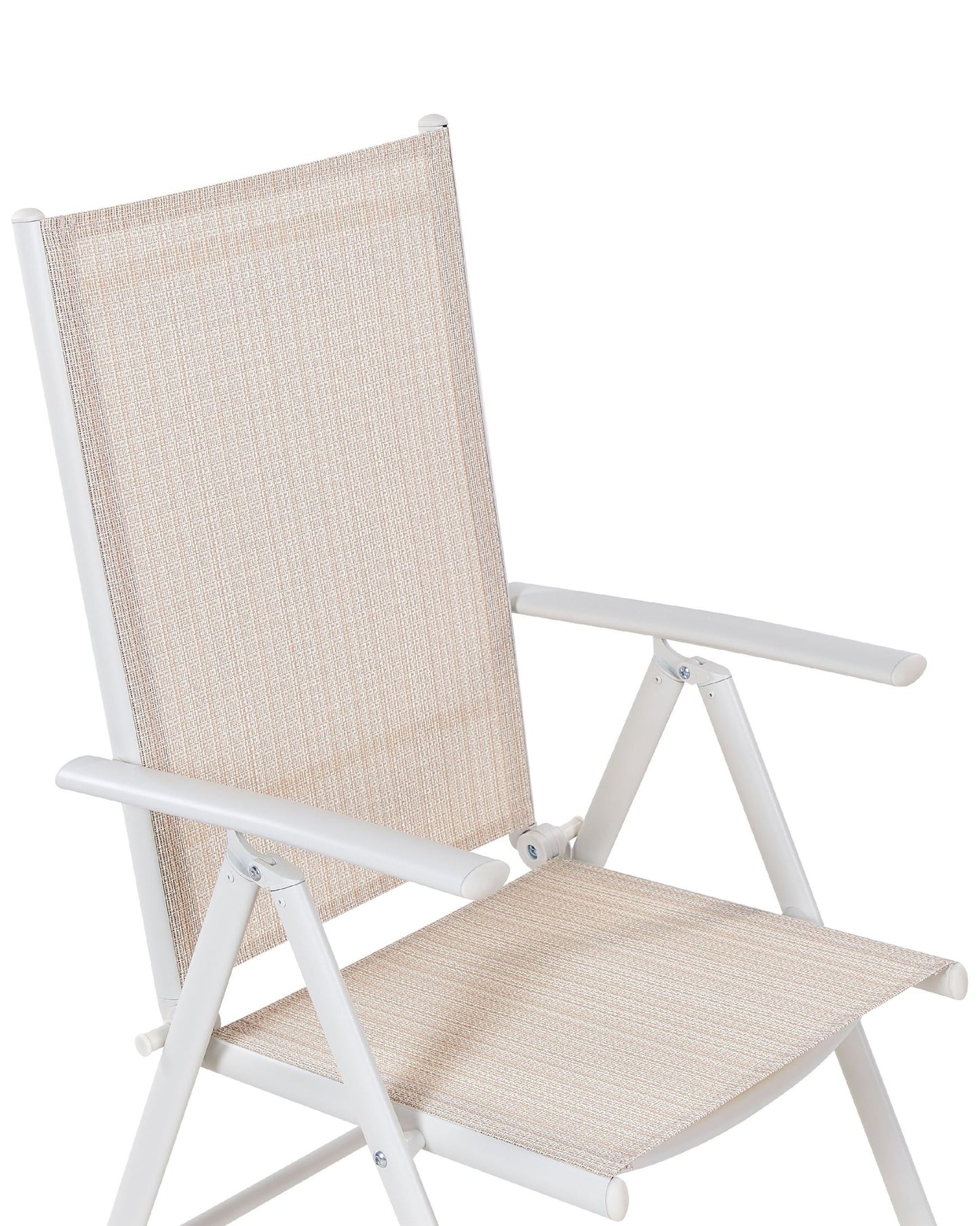 Set of 6 Garden Chairs CATANIA Metal Beige