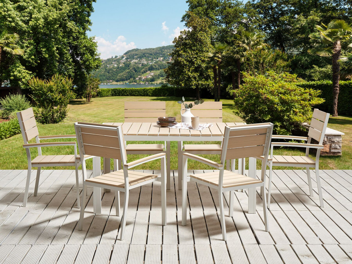 Garden Dining Set 6 Seater COMO Beige