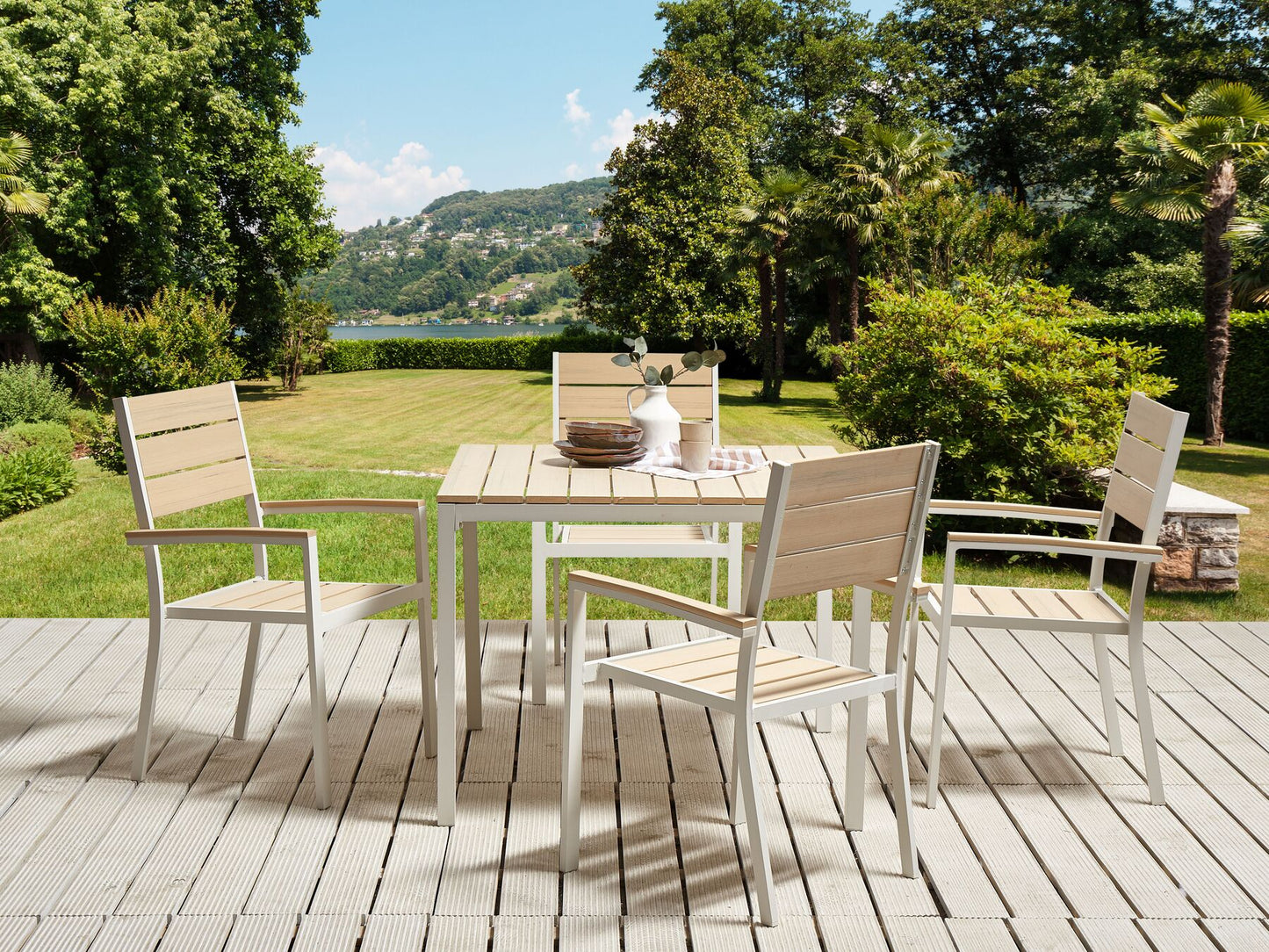 Garden Dining Set 4 Seater PRATO Beige