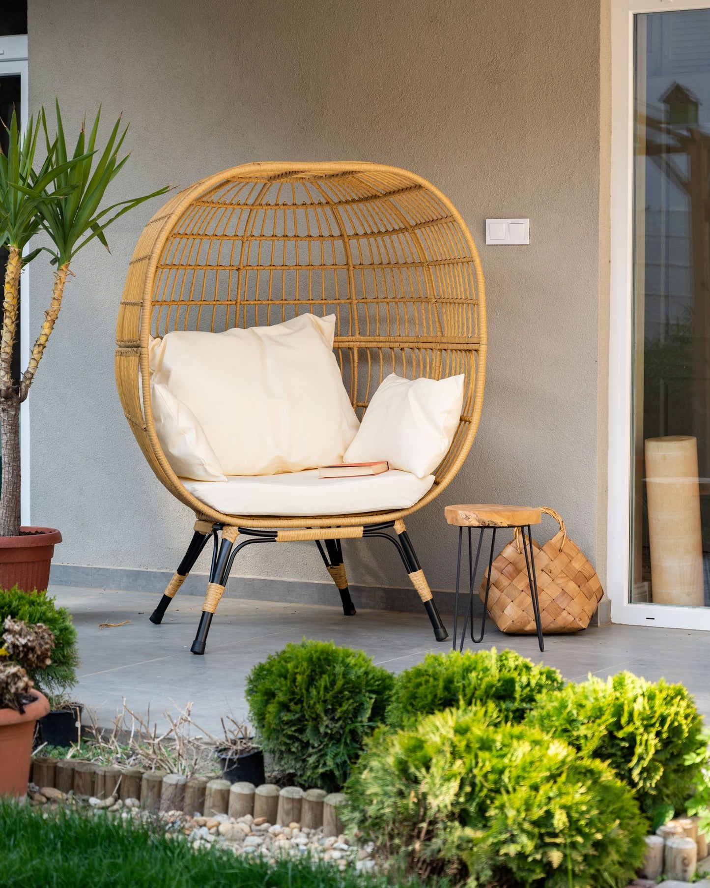 Garden Chair VEROLI PE Rattan Beige