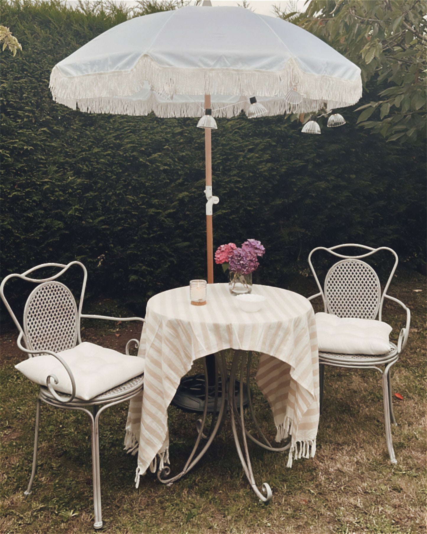 Set of 2 Garden Chairs CILENTO Metal Grey