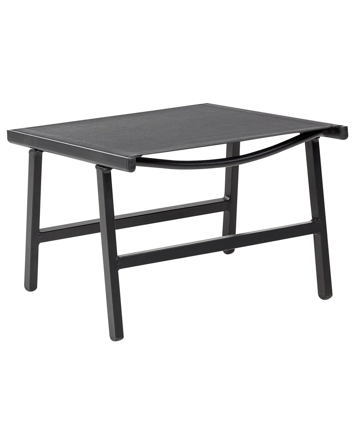 Set of 2 Garden Chairs MARCEDDI with Footstool Metal Black