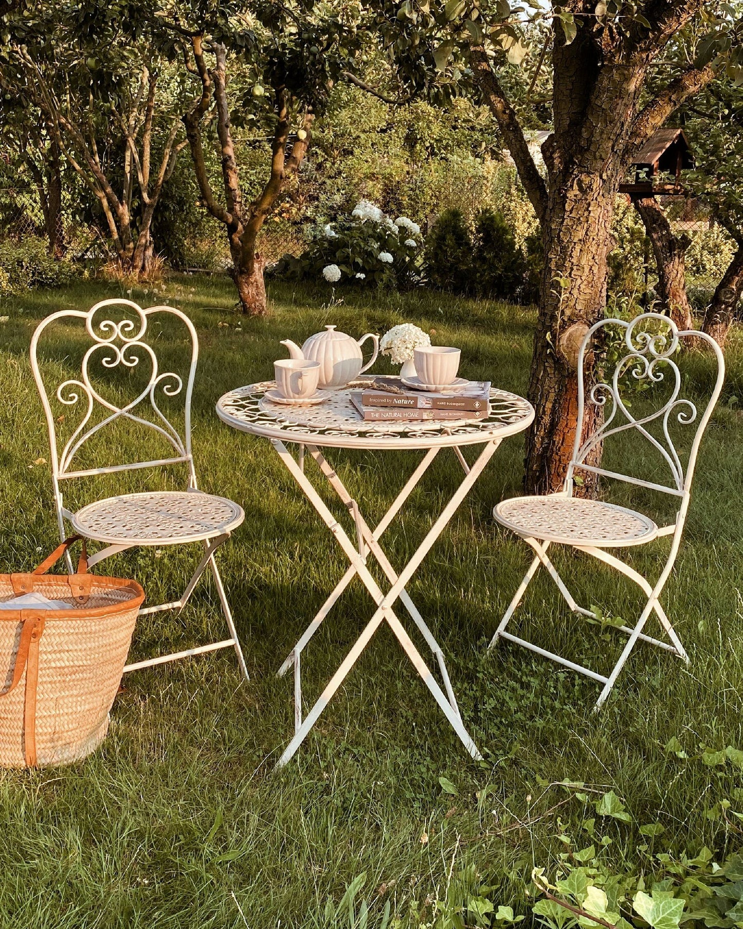 Set of 2 Garden Chairs TRIESTE Folding Metal Light Beige