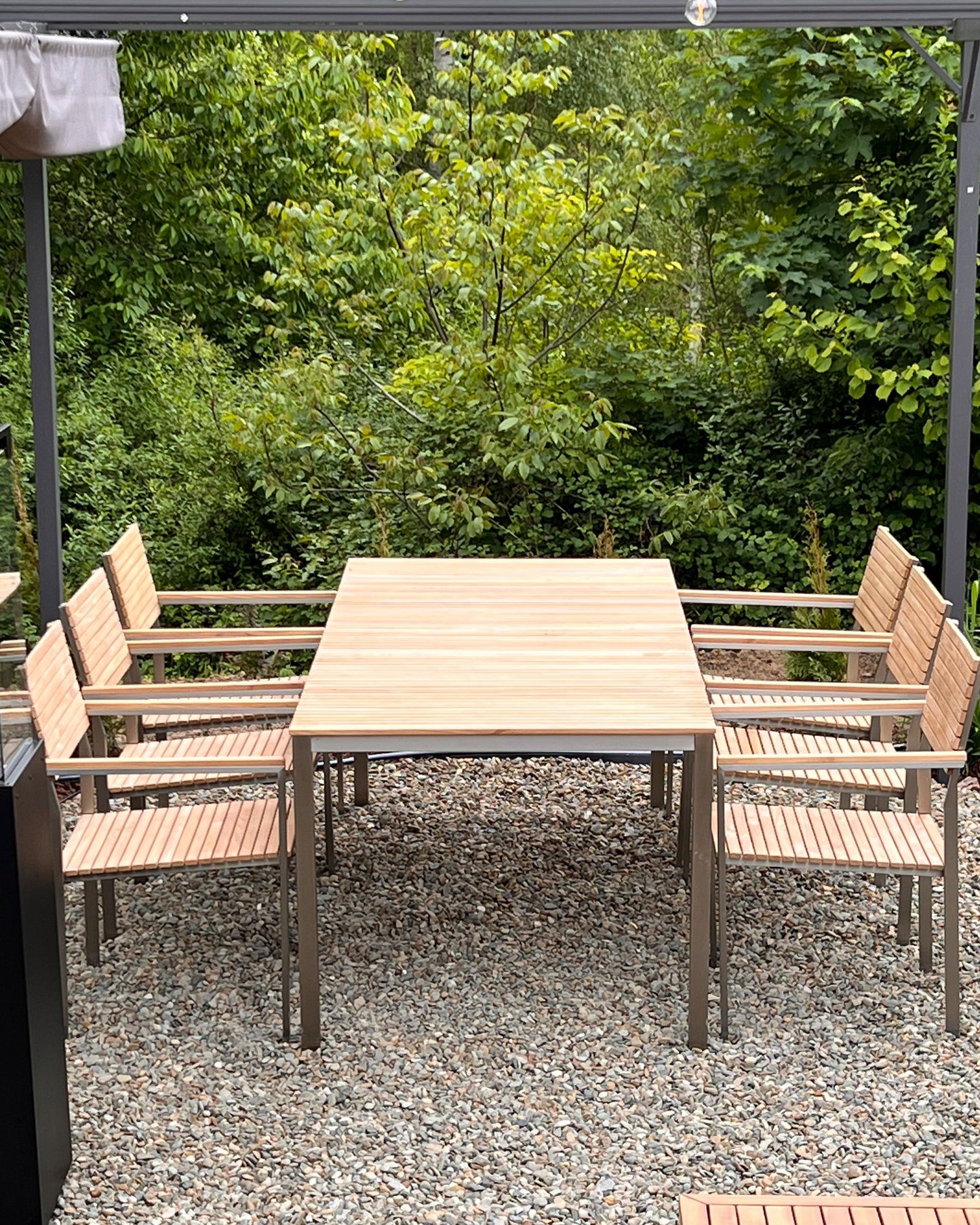 Set of 6 Garden Chairs VIAREGGIO Wood Brown