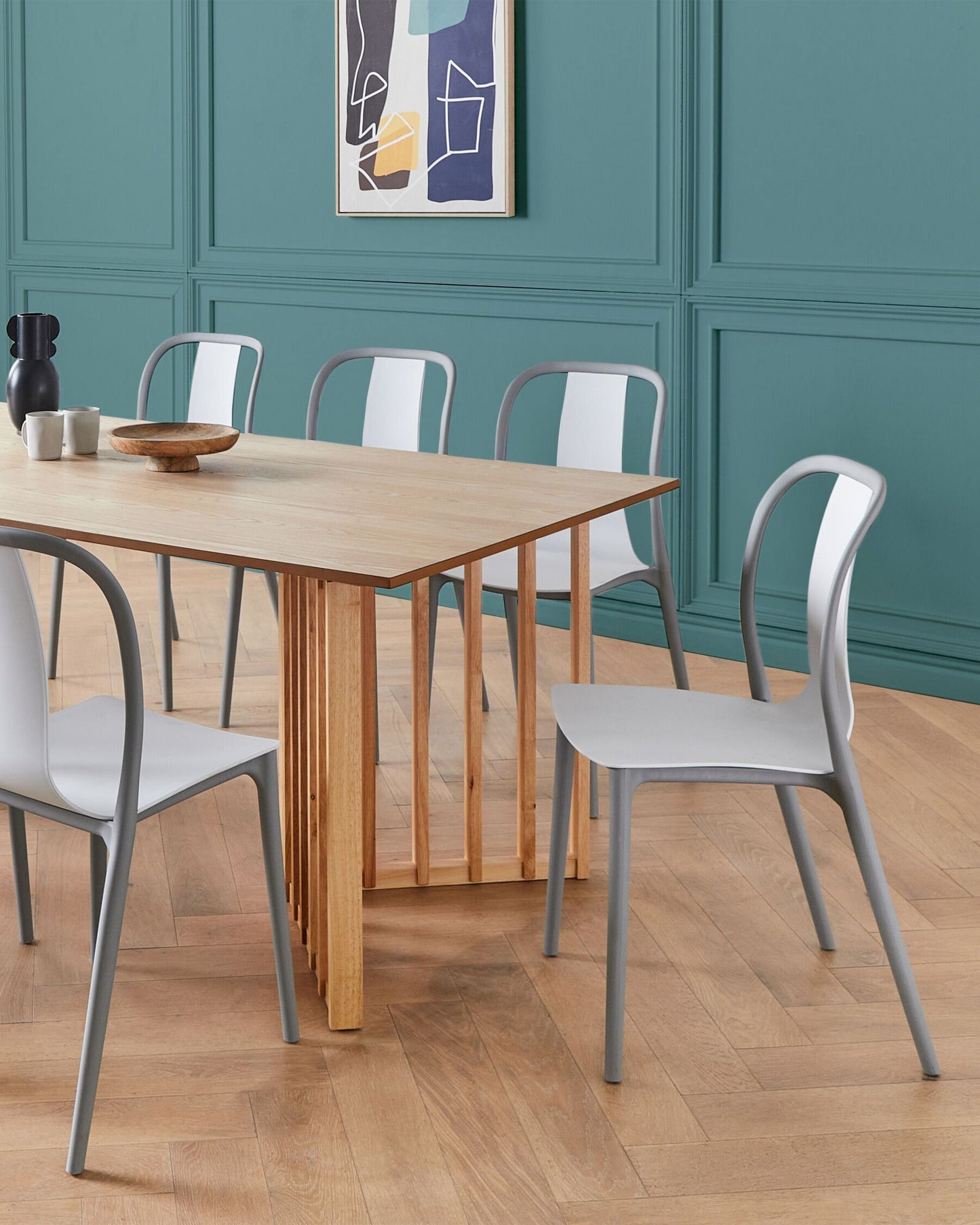 Set of 8 Garden Chairs SPEZIA White