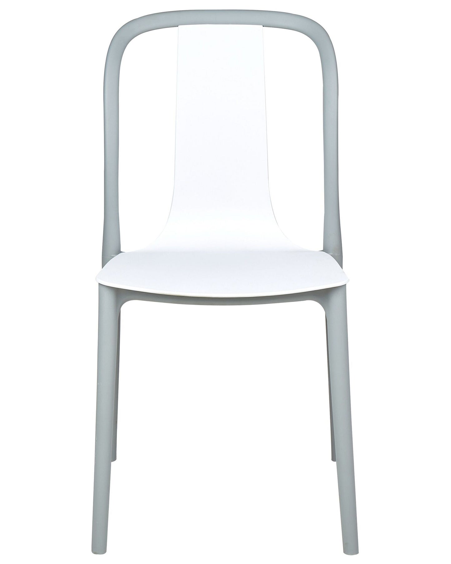 Set of 8 Garden Chairs SPEZIA White