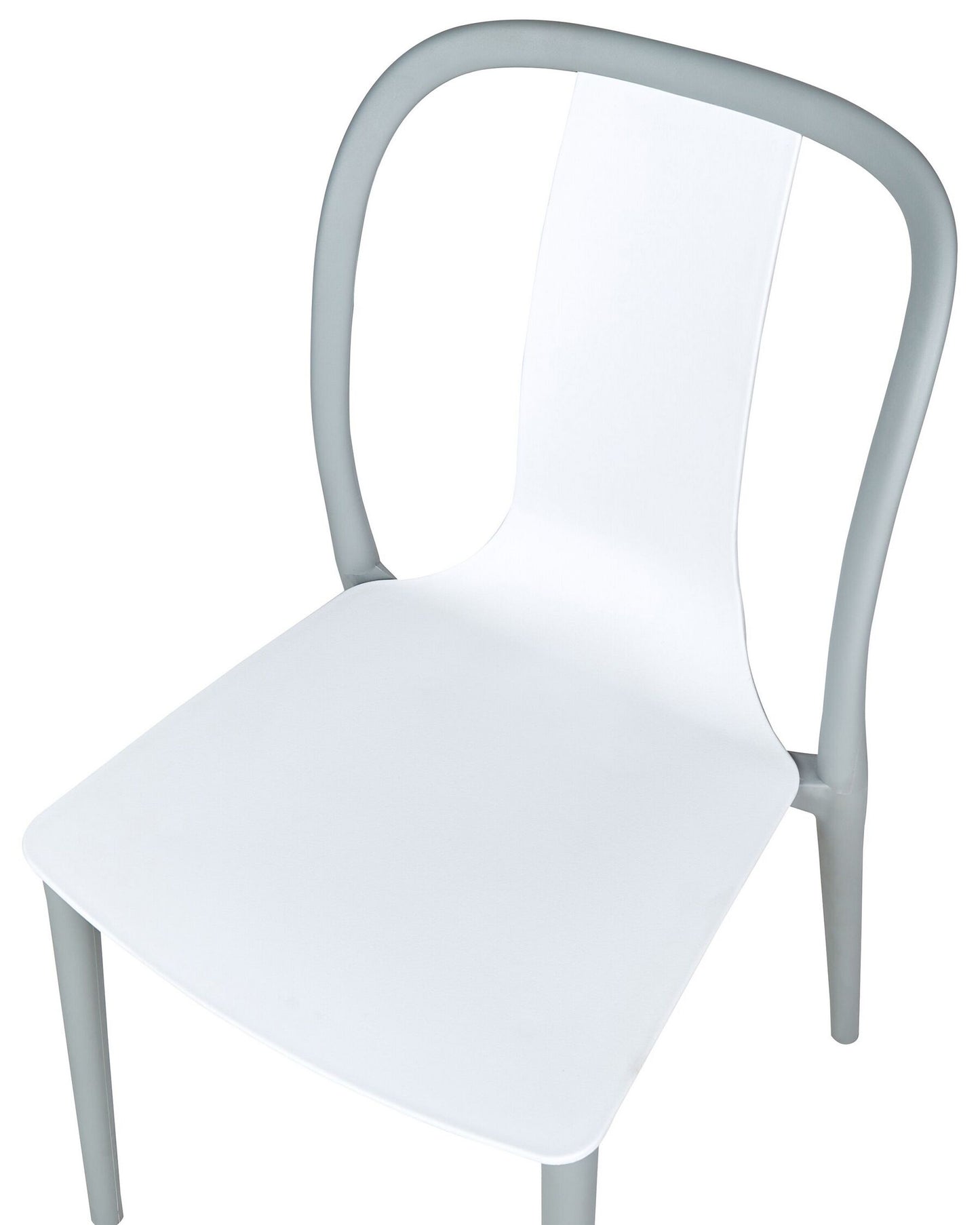 Set of 8 Garden Chairs SPEZIA White