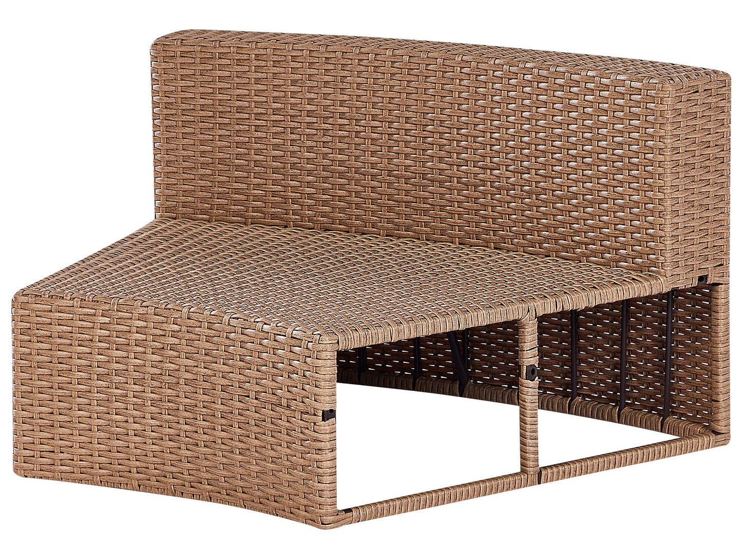 Garden Lounge Set with Table 9 Seater SEVERO PE Rattan Sand Beige