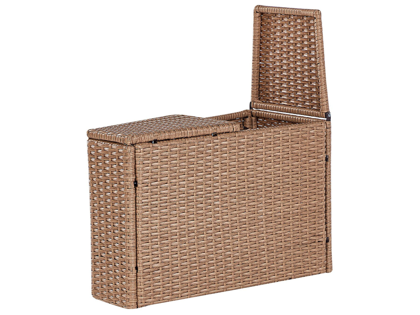 Garden Lounge Set with Table 9 Seater SEVERO PE Rattan Sand Beige