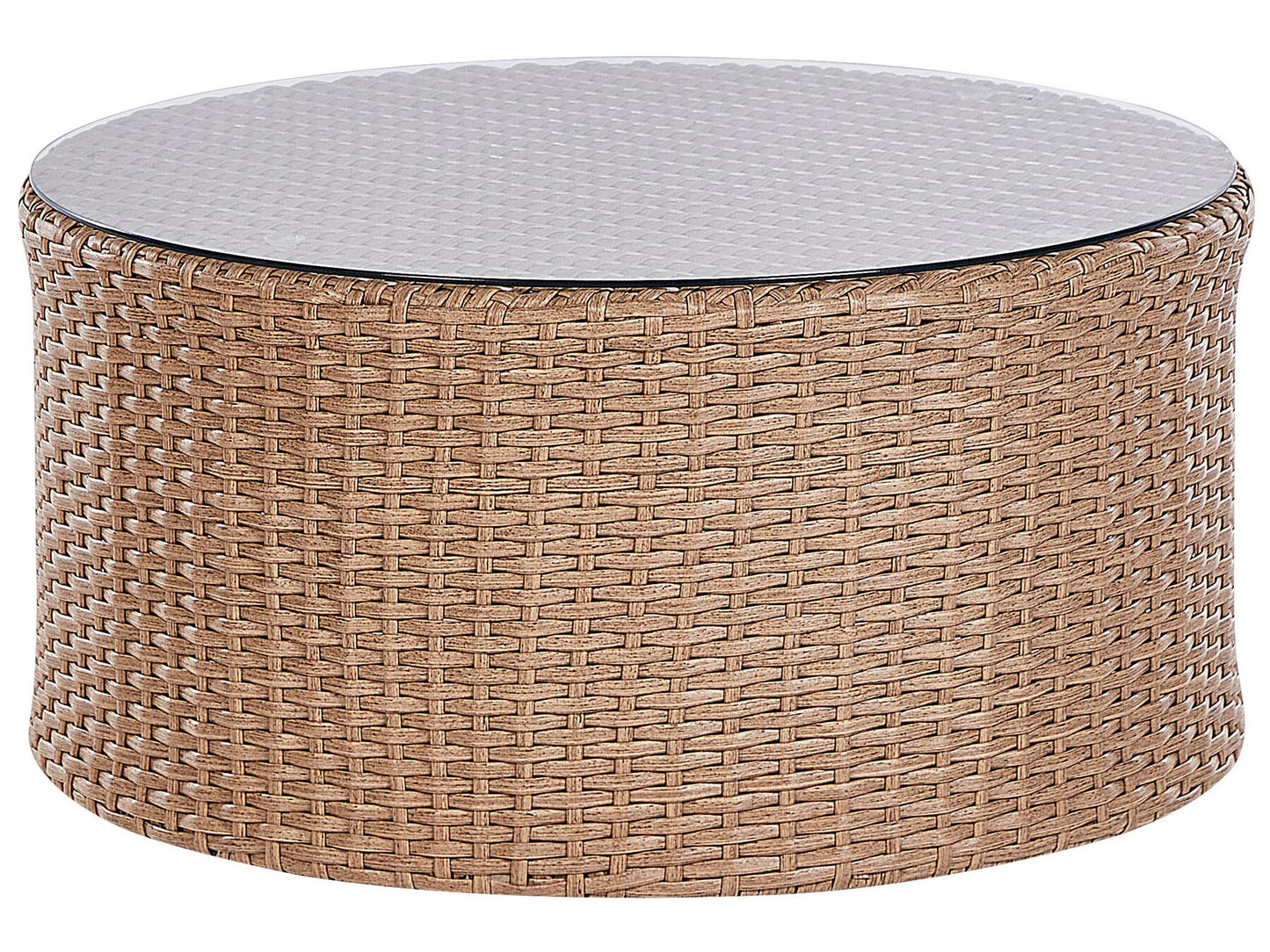 Garden Lounge Set with Table 9 Seater SEVERO PE Rattan Sand Beige