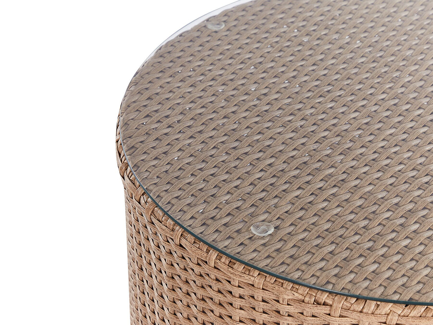 Garden Lounge Set with Table 9 Seater SEVERO PE Rattan Sand Beige