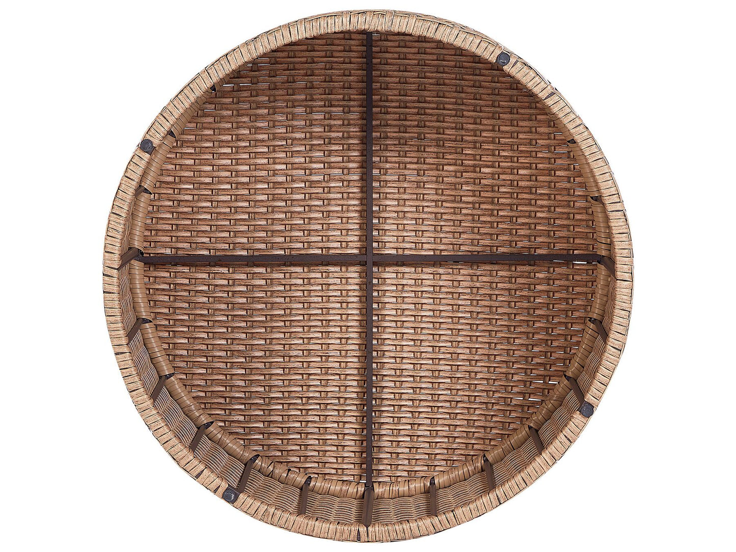 Garden Lounge Set with Table 9 Seater SEVERO PE Rattan Sand Beige