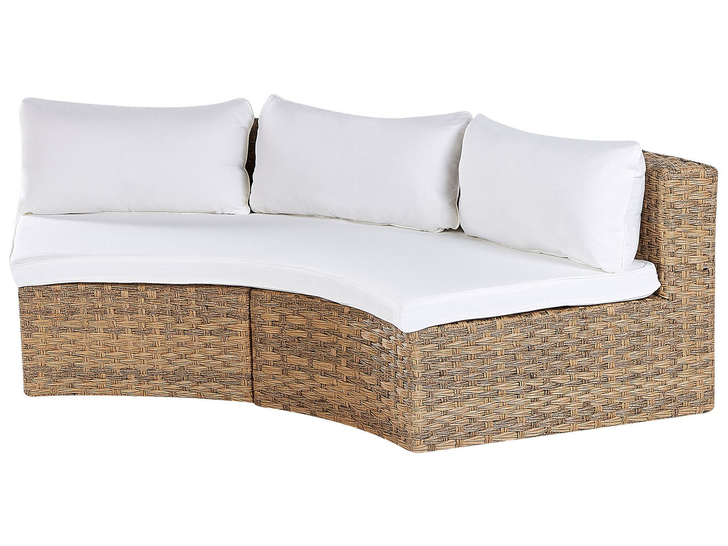Garden Lounge Set with Table 9 Seater Rattan Golden Brown