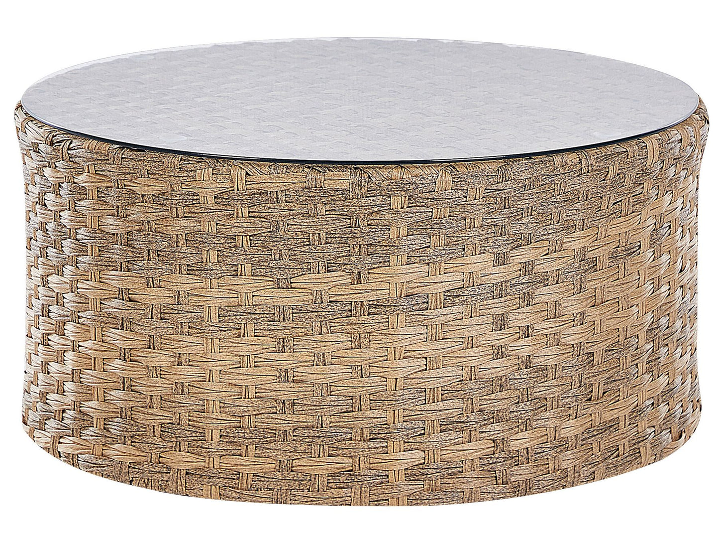 Garden Lounge Set with Table 9 Seater Rattan Golden Brown