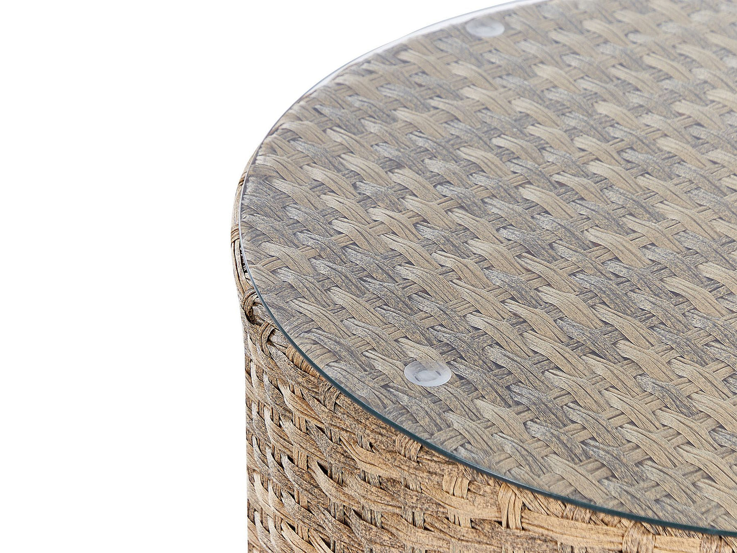 Garden Lounge Set with Table 9 Seater Rattan Golden Brown