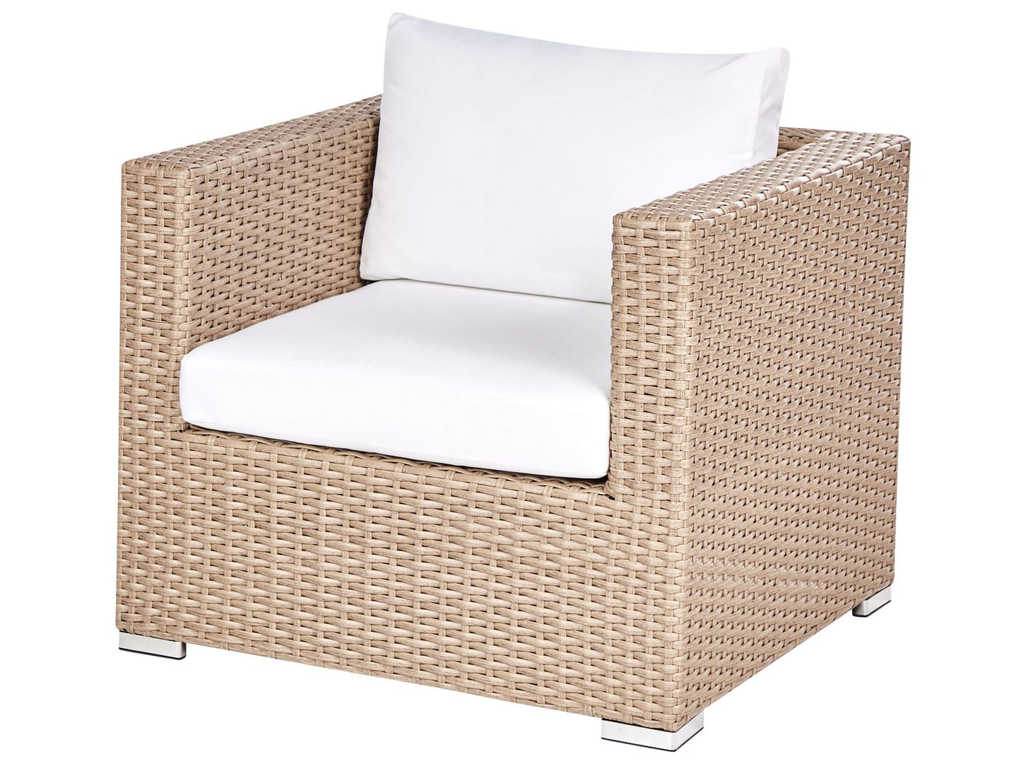 Garden Lounge Set with Table 8 Seater XXL Right Hand Modular PE Rattan Sand Beige