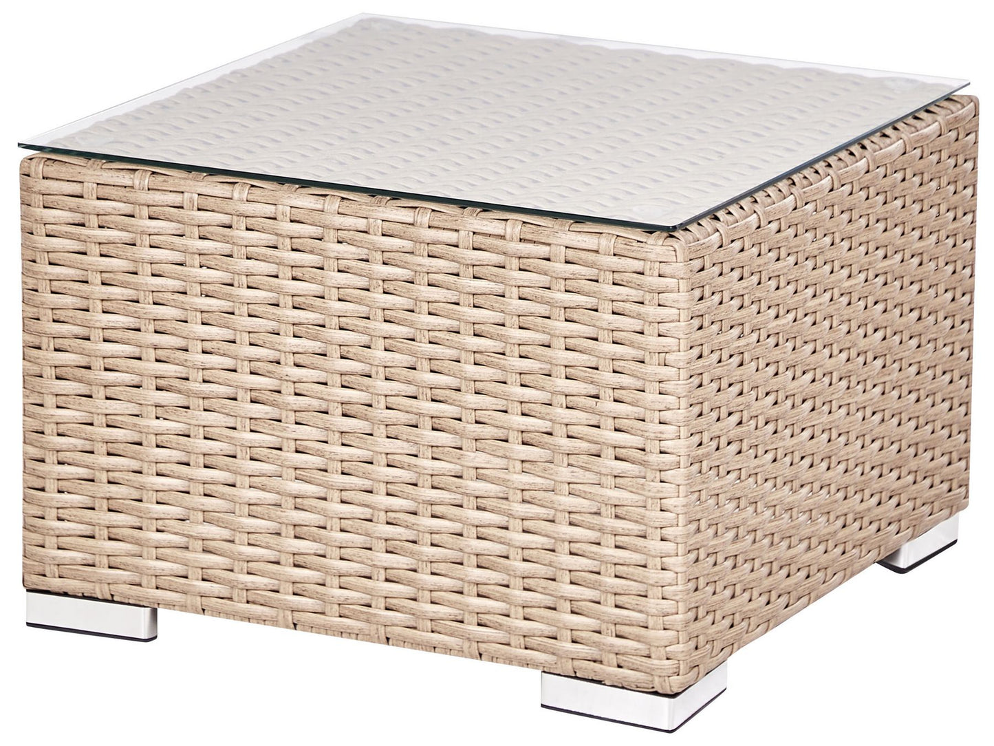 Garden Lounge Set with Table 8 Seater XXL Right Hand Modular PE Rattan Sand Beige