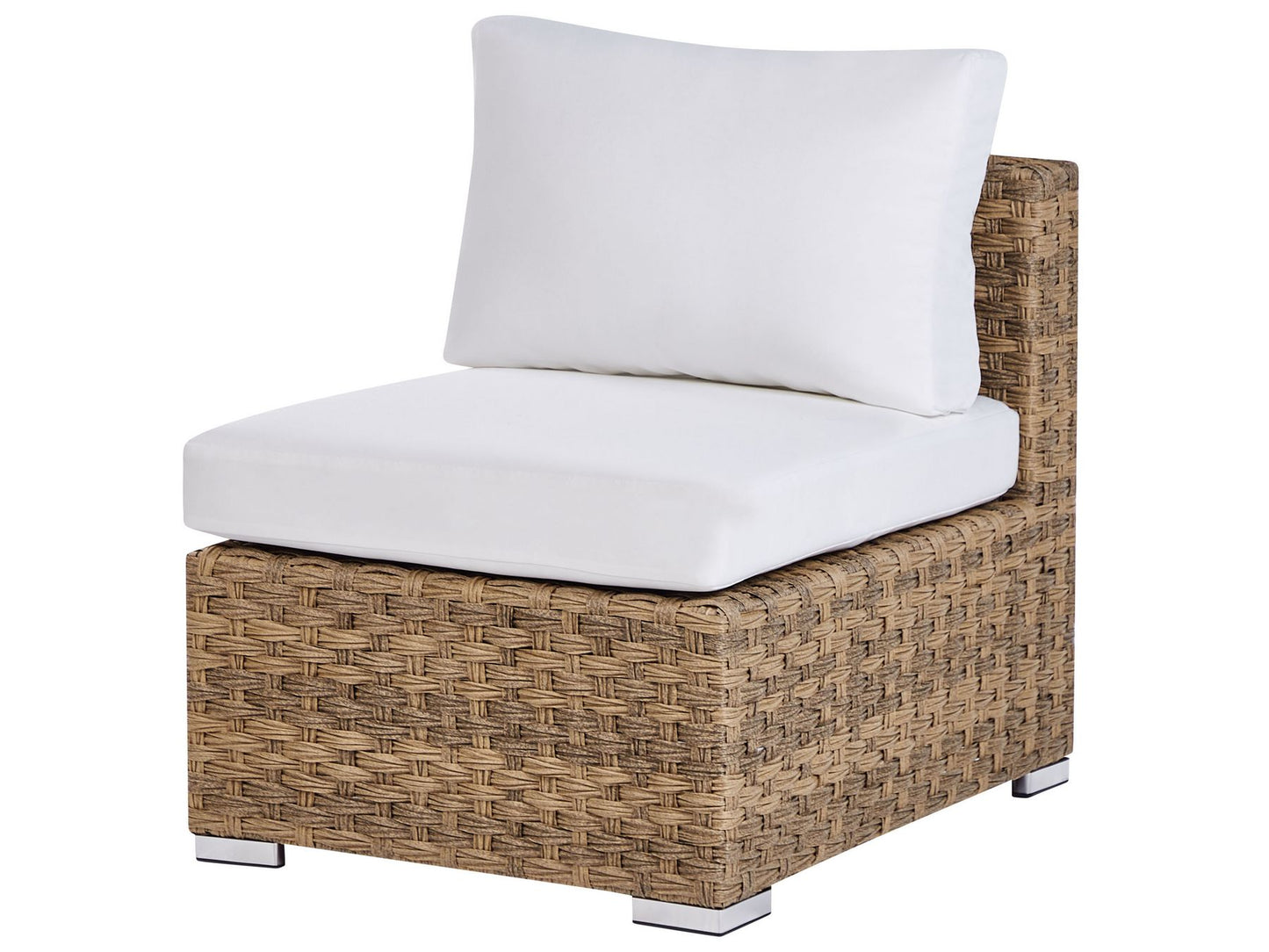 Garden Lounge Set with Table 8 Seater XXL Right Hand Modular PE Rattan Light Brown