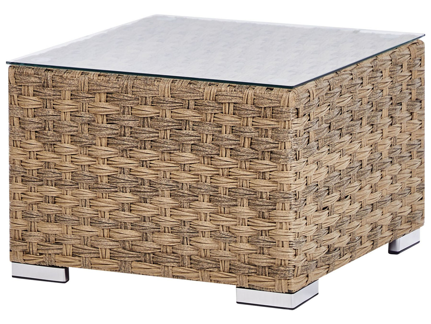 Garden Lounge Set with Table 8 Seater XXL Right Hand Modular PE Rattan Light Brown