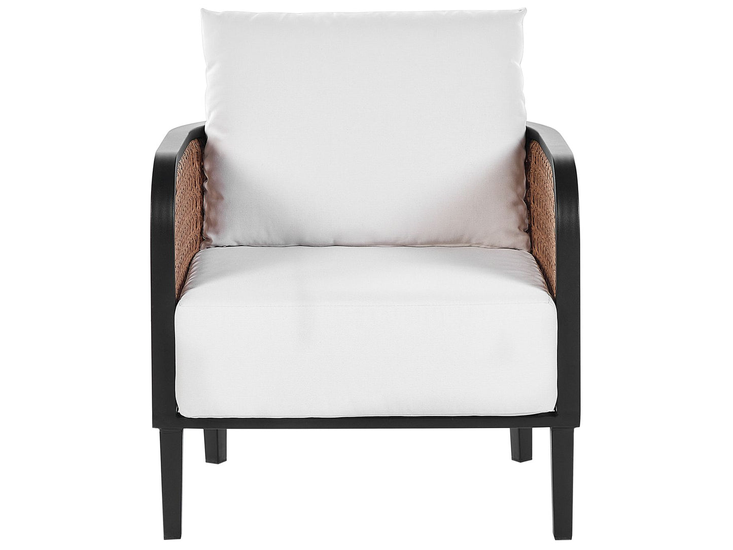 Garden Lounge Set with Table 5 Seater MONTEFALCO Metal White