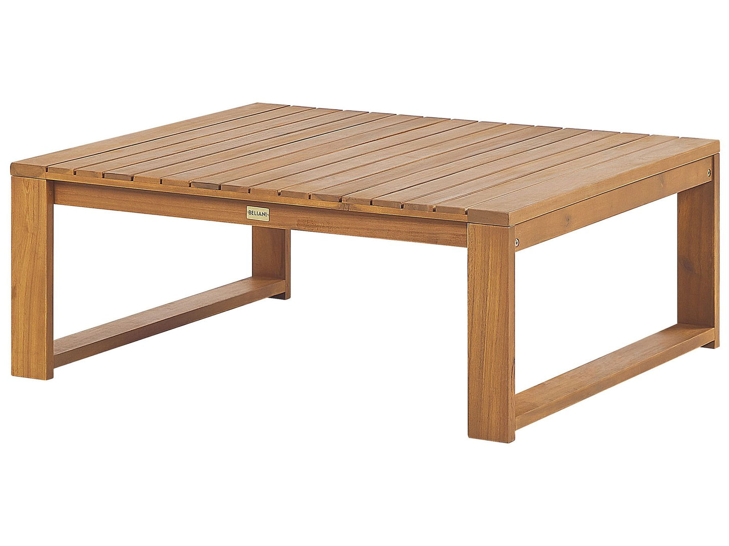 Garden Corner Sofa with Table 5 Seater TIMOR Modular Certified Acacia Wood Light Brown