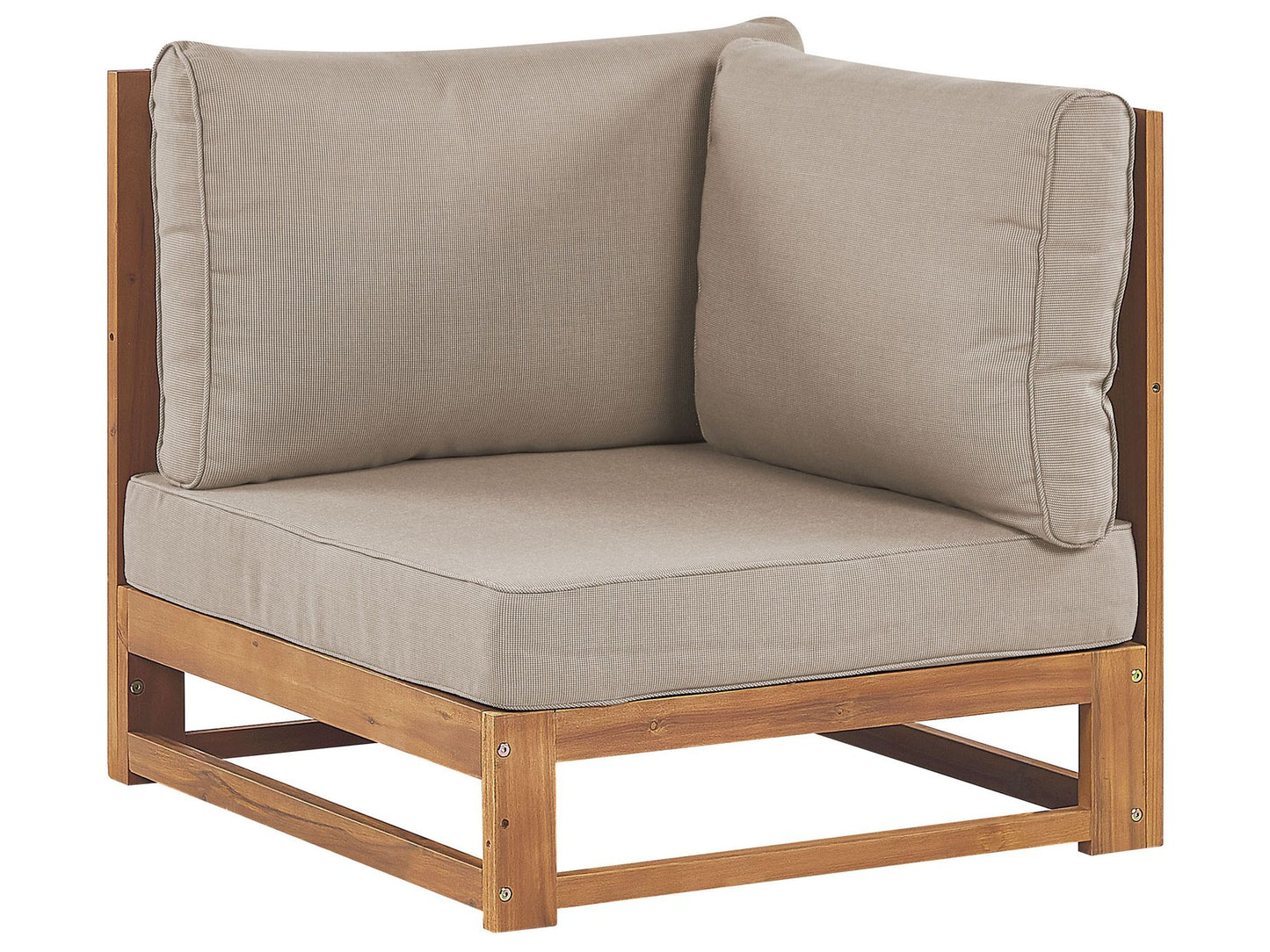 Garden Corner Sofa 2 Seater TIMOR Modular Certified Acacia Wood Light Brown