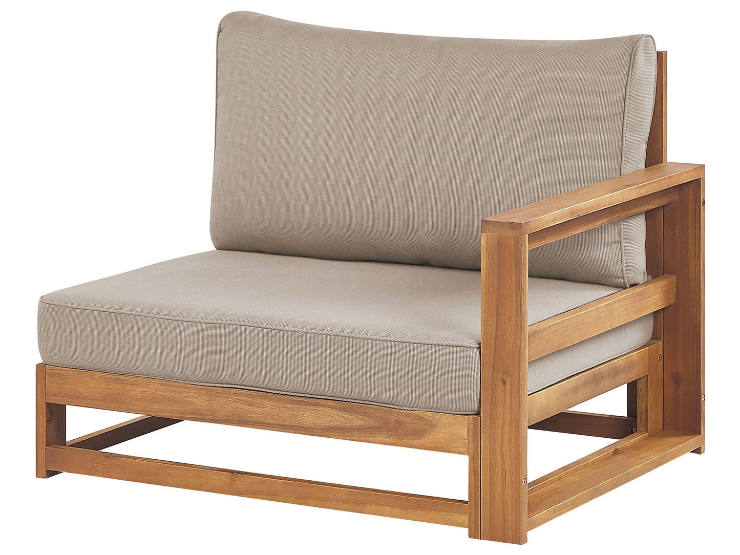 Garden Corner Sofa 2 Seater TIMOR Modular Certified Acacia Wood Light Brown