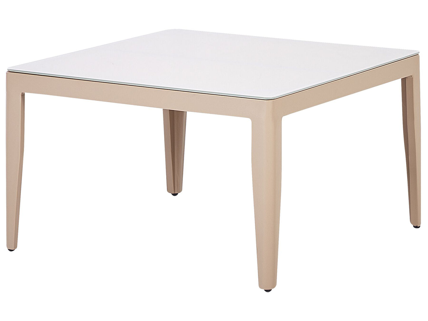 Garden Corner Sofa with Table 6 Seater RIMA III Left Hand Modular Metal Light Beige