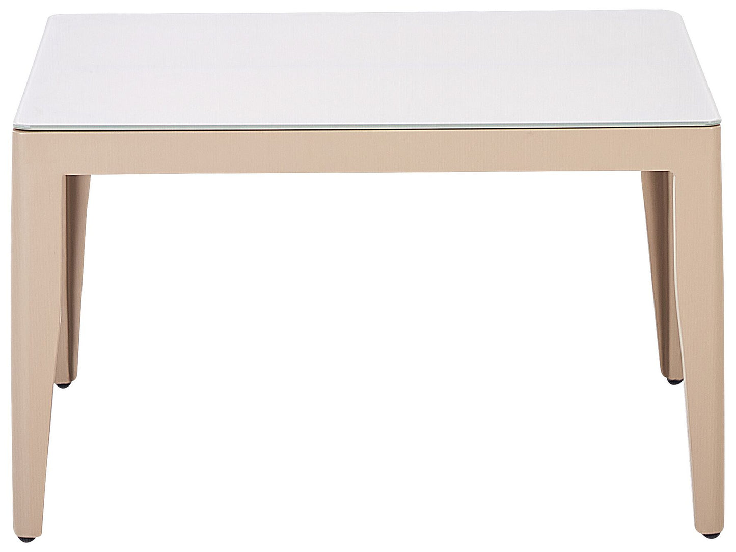 Garden Corner Sofa with Table 6 Seater RIMA III Left Hand Modular Metal Light Beige