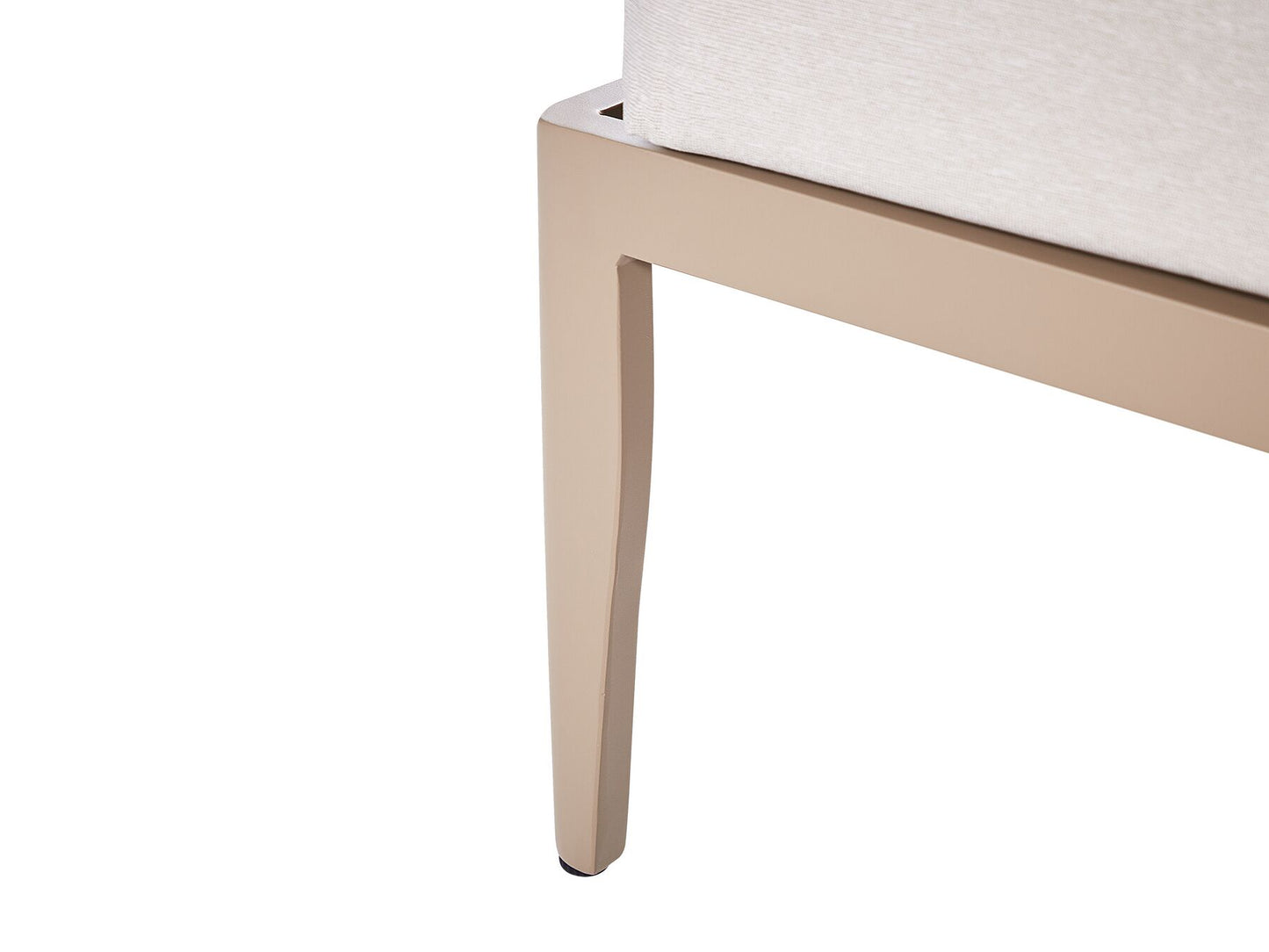 Garden Corner Sofa with Table 6 Seater RIMA III Left Hand Modular Metal Light Beige