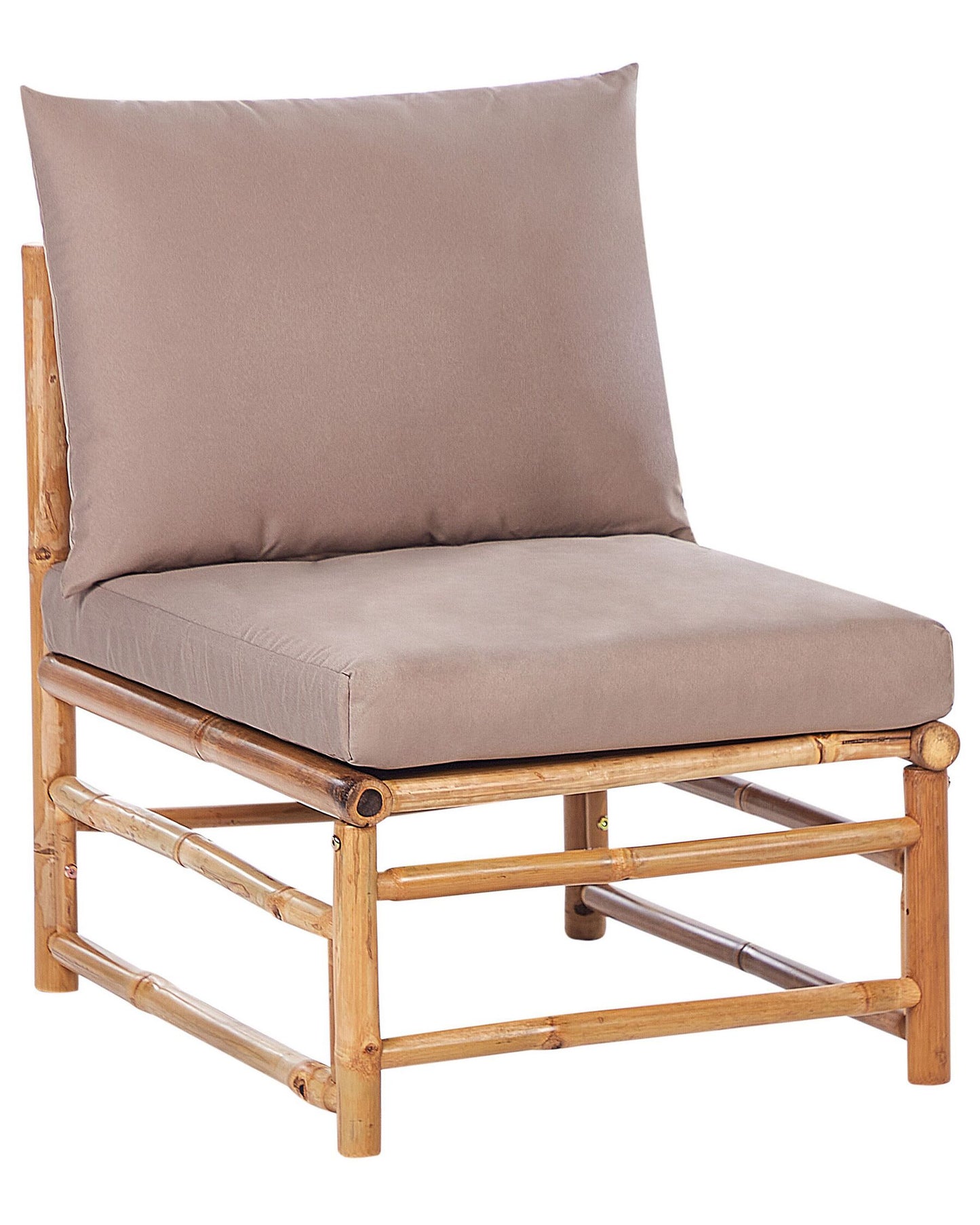 Garden 1-Seat Section CERRETO Bamboo Wood Taupe