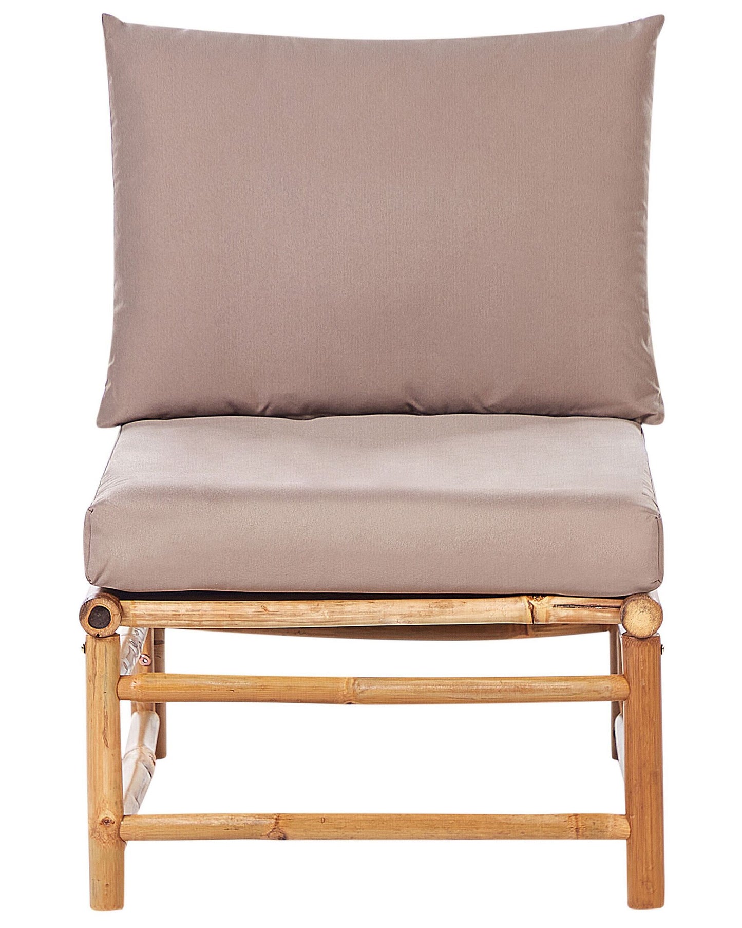 Garden 1-Seat Section CERRETO Bamboo Wood Taupe