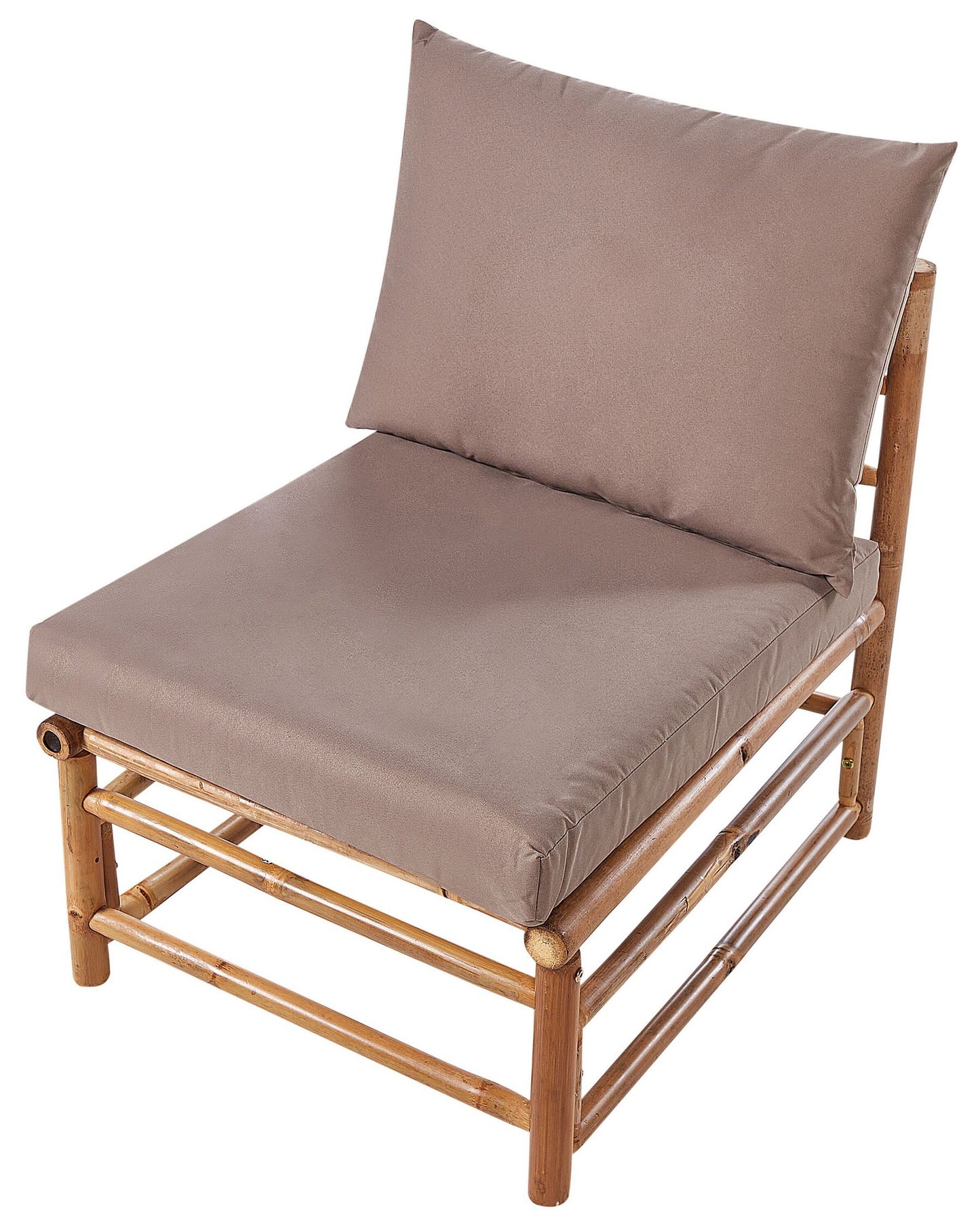 Garden 1-Seat Section CERRETO Bamboo Wood Taupe