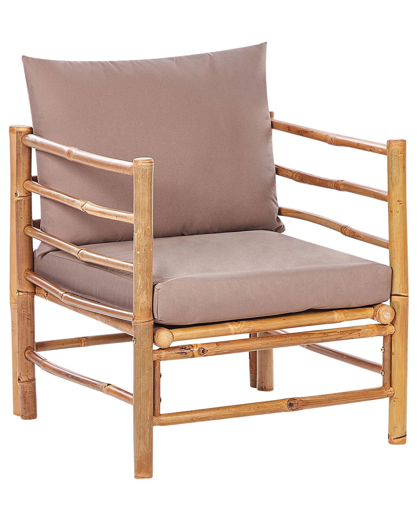 Garden Armchair CERRETO Bamboo Wood Taupe