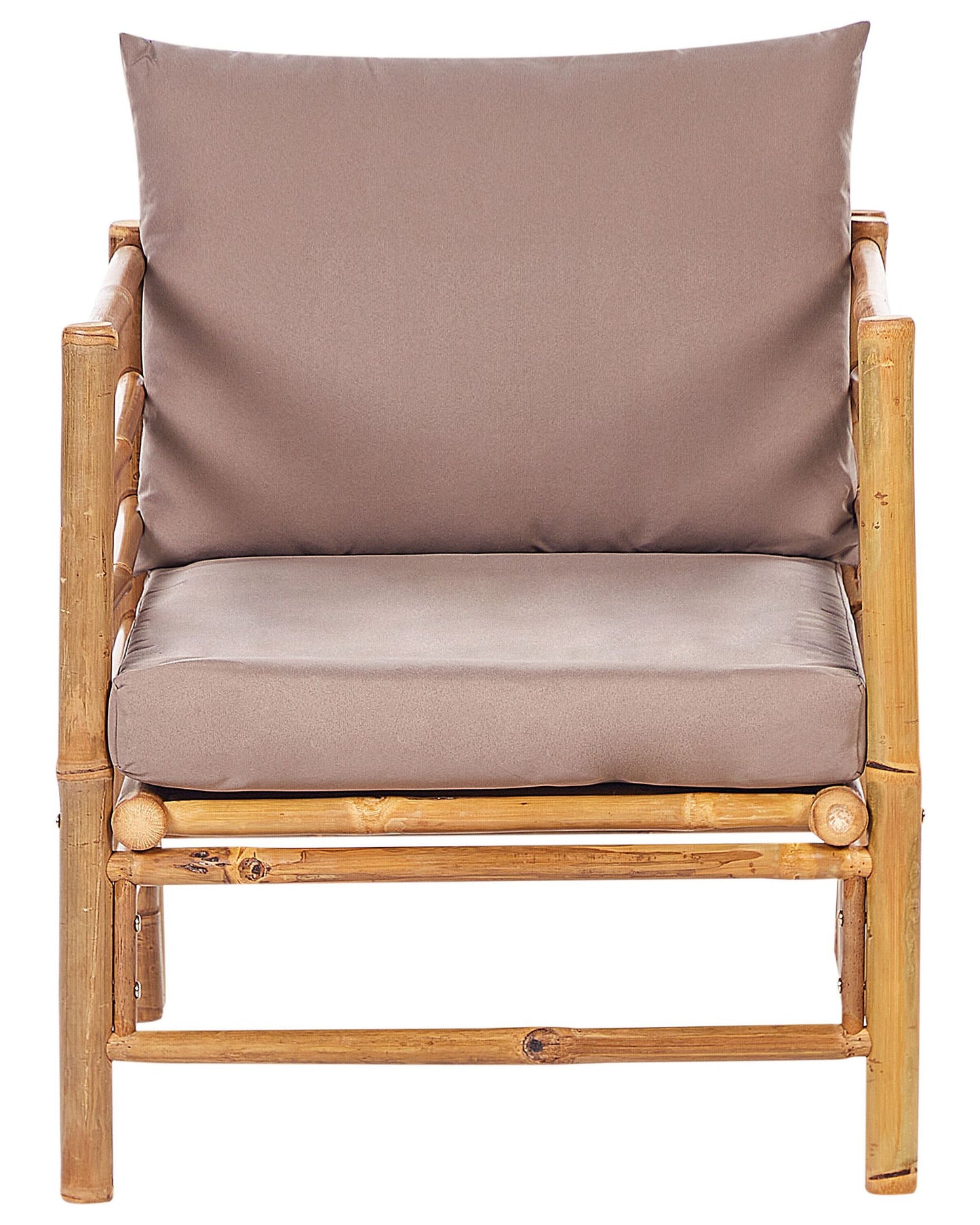 Garden Armchair CERRETO Bamboo Wood Taupe