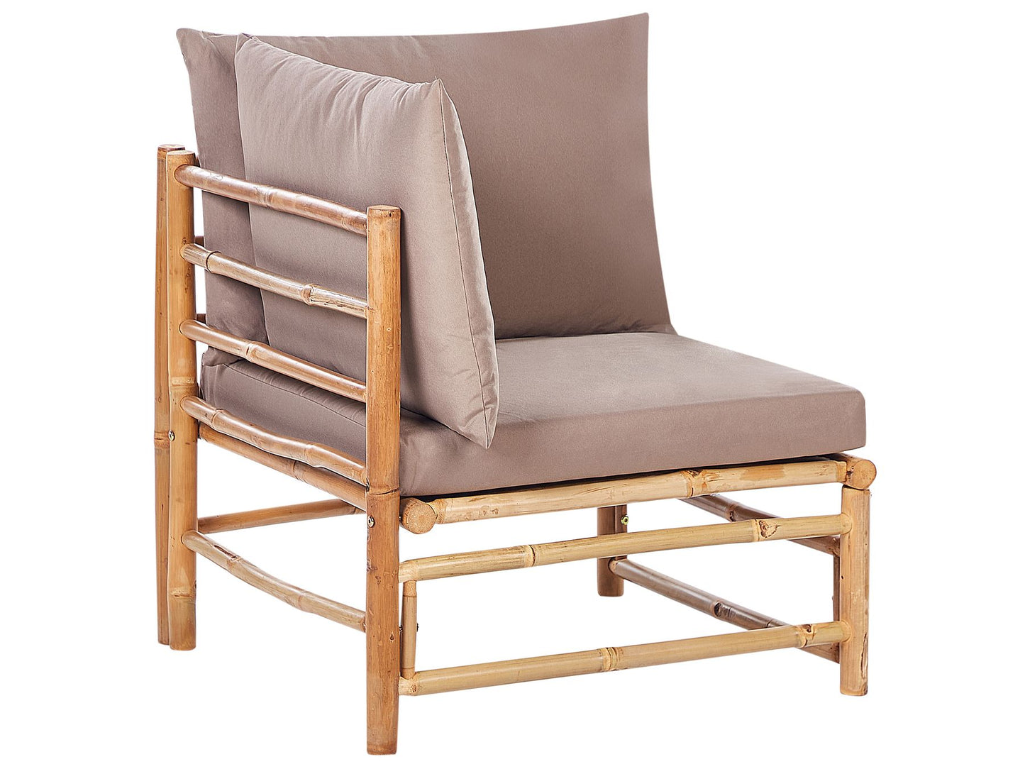 Garden Lounge Set with Table 4 Seater CERRETO Bamboo Wood Taupe